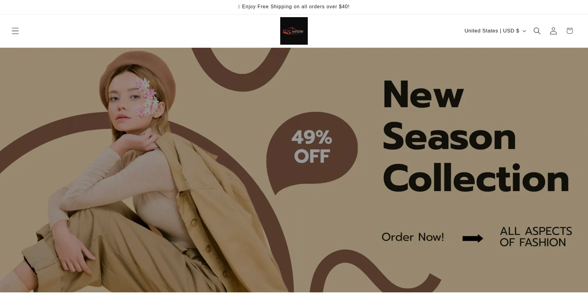 Website screenshot of Hookemo.com