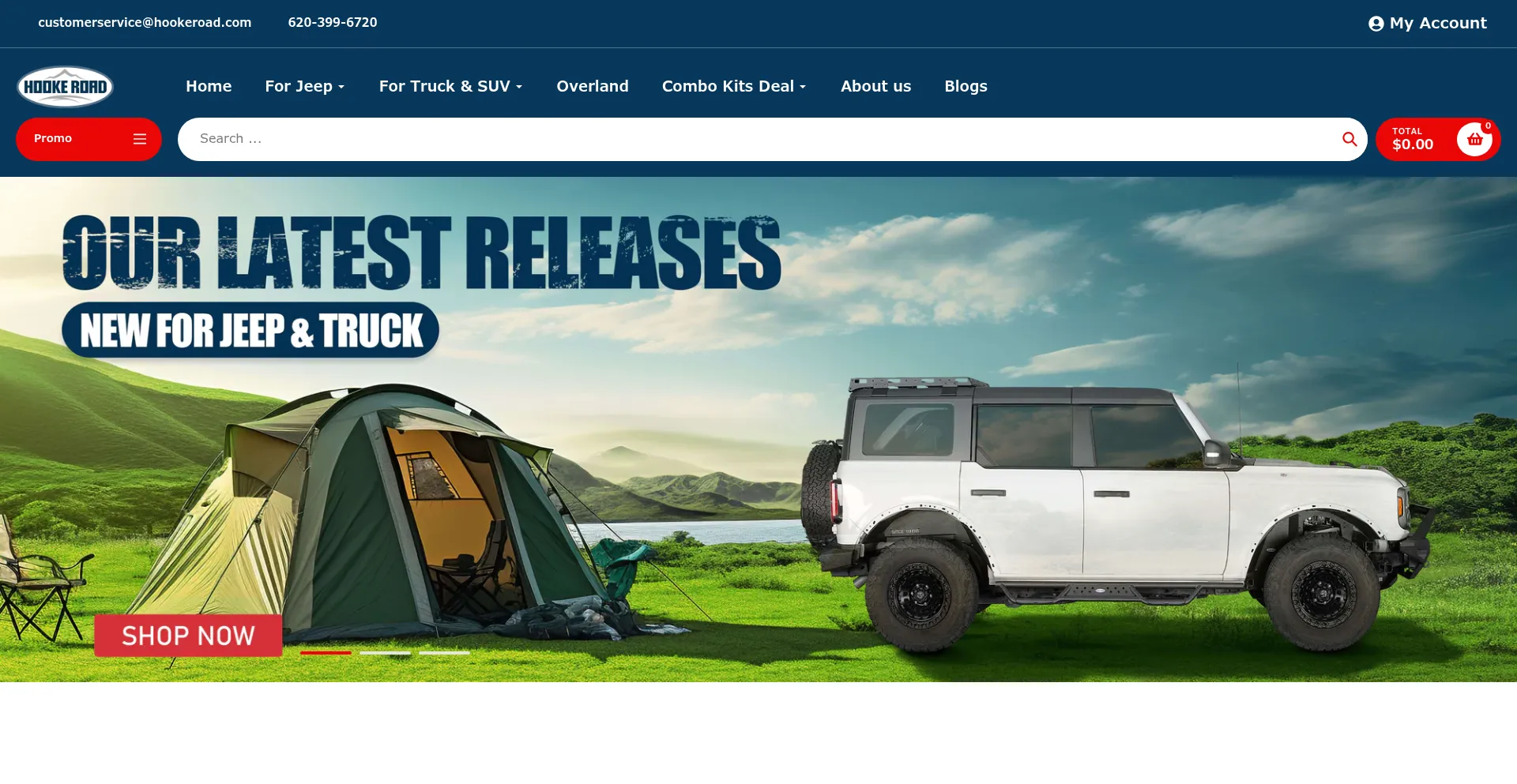 Website screenshot of Hookeroad.com