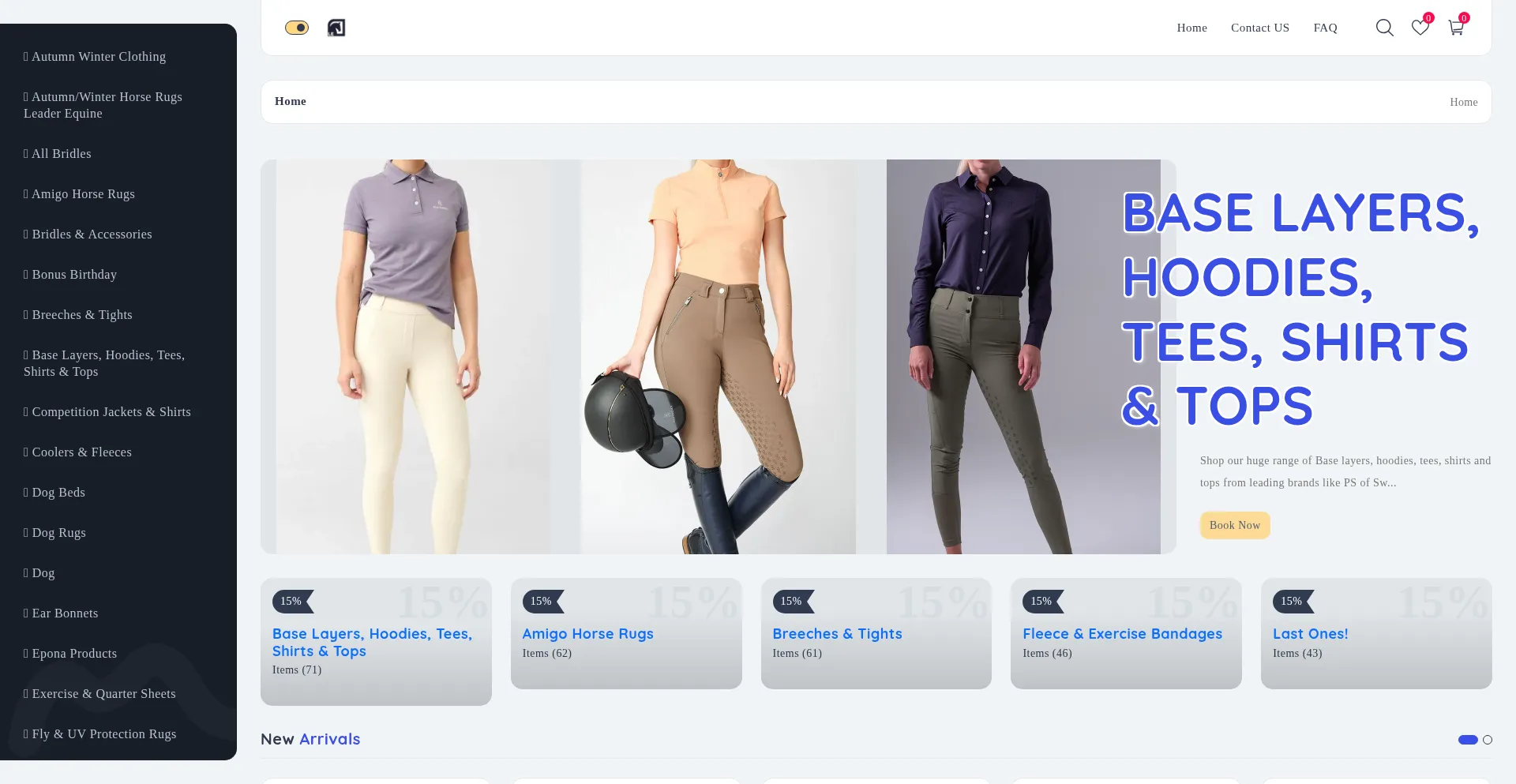 Website screenshot of Horsewarees.shop