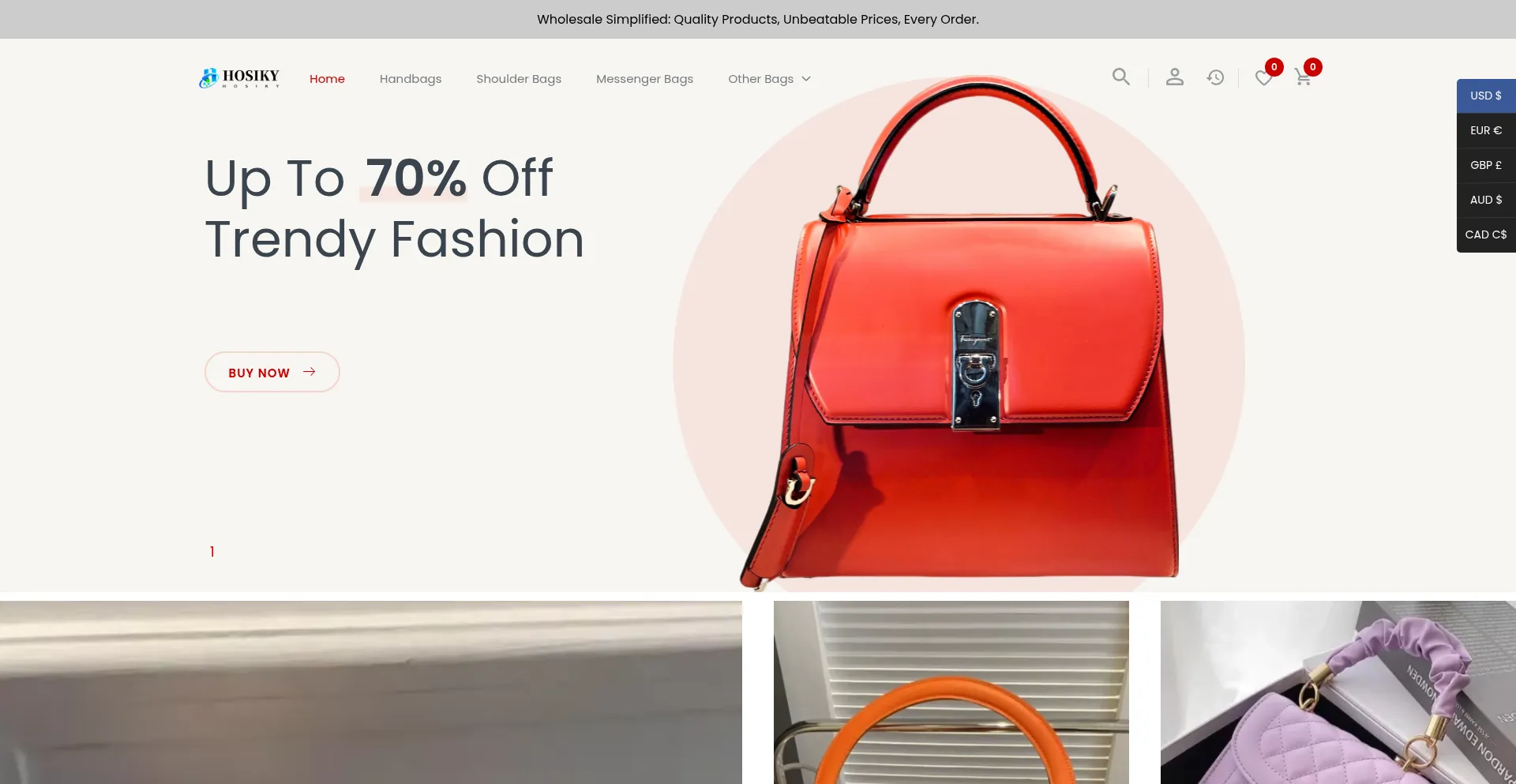 Website screenshot of Hosiky.top