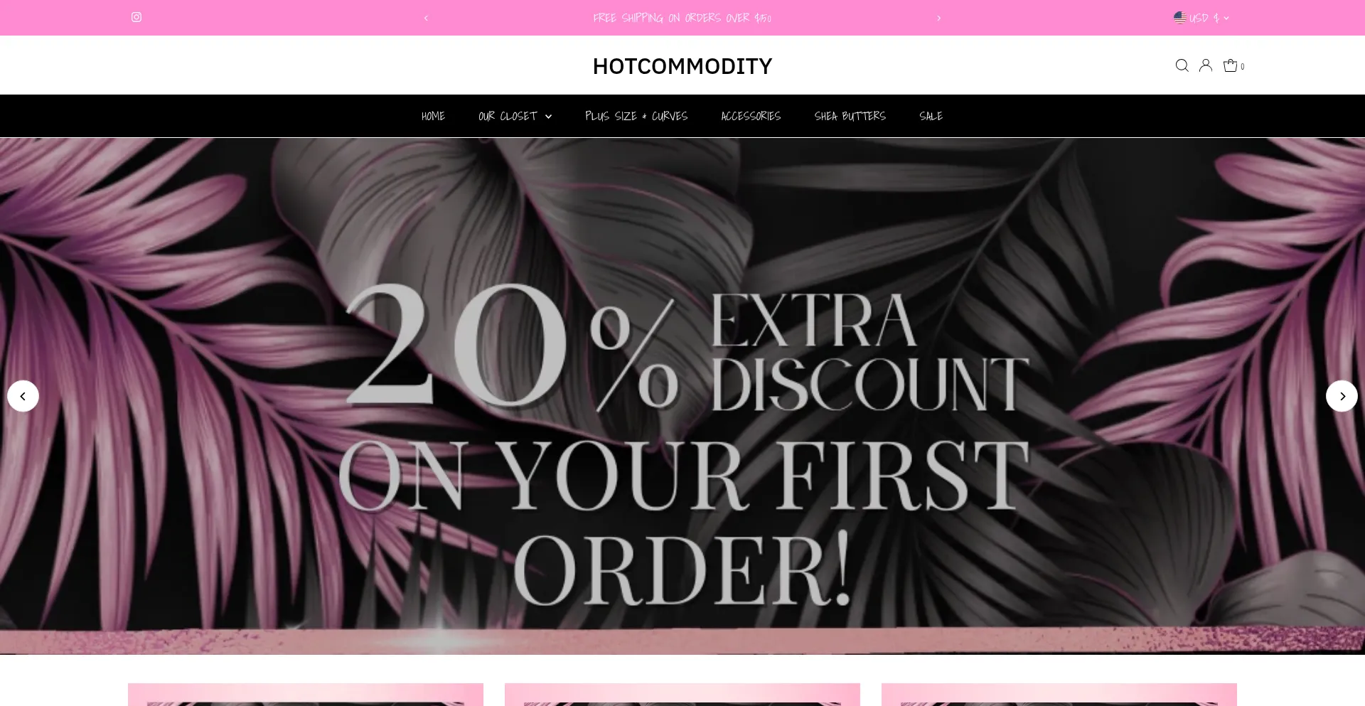 Website screenshot of Hotcommodityinc.com