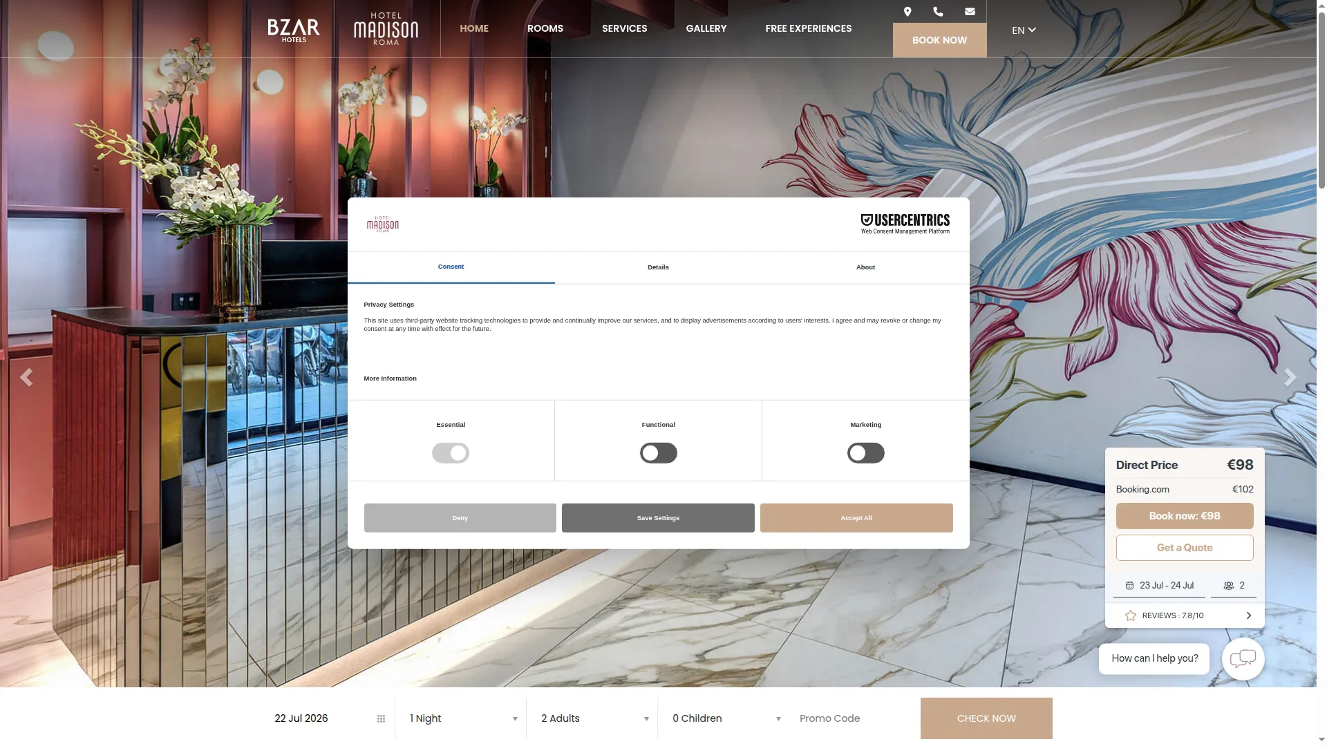 Hotelmadisonroma.com