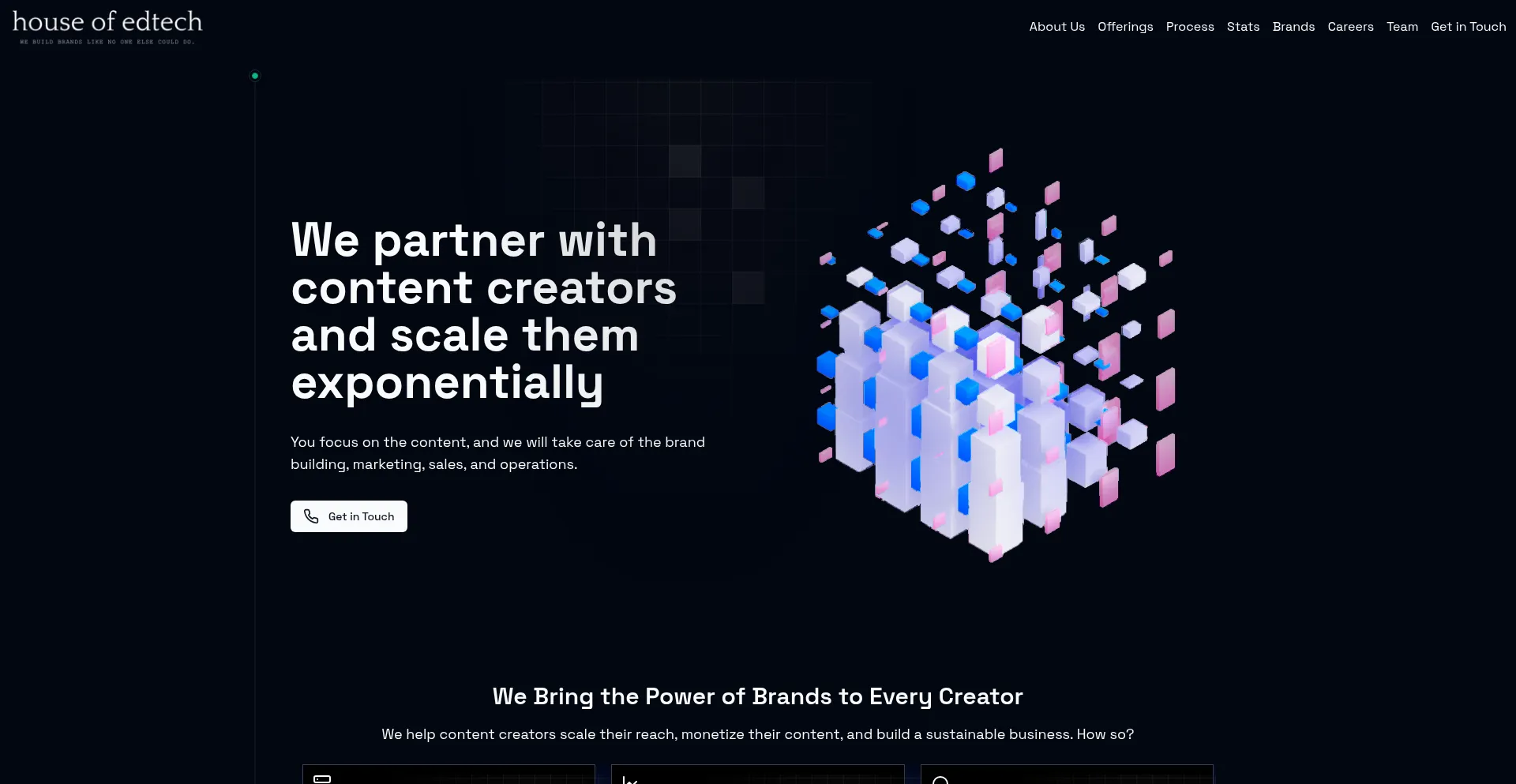 Website screenshot of Houseofedtech.in