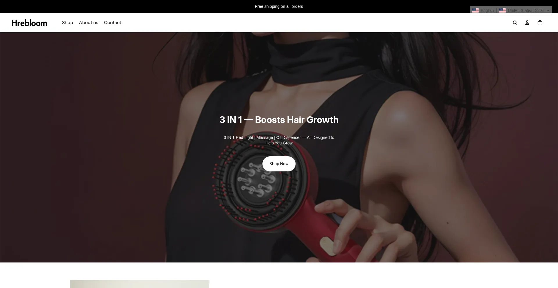Website screenshot of Hrebloom.com