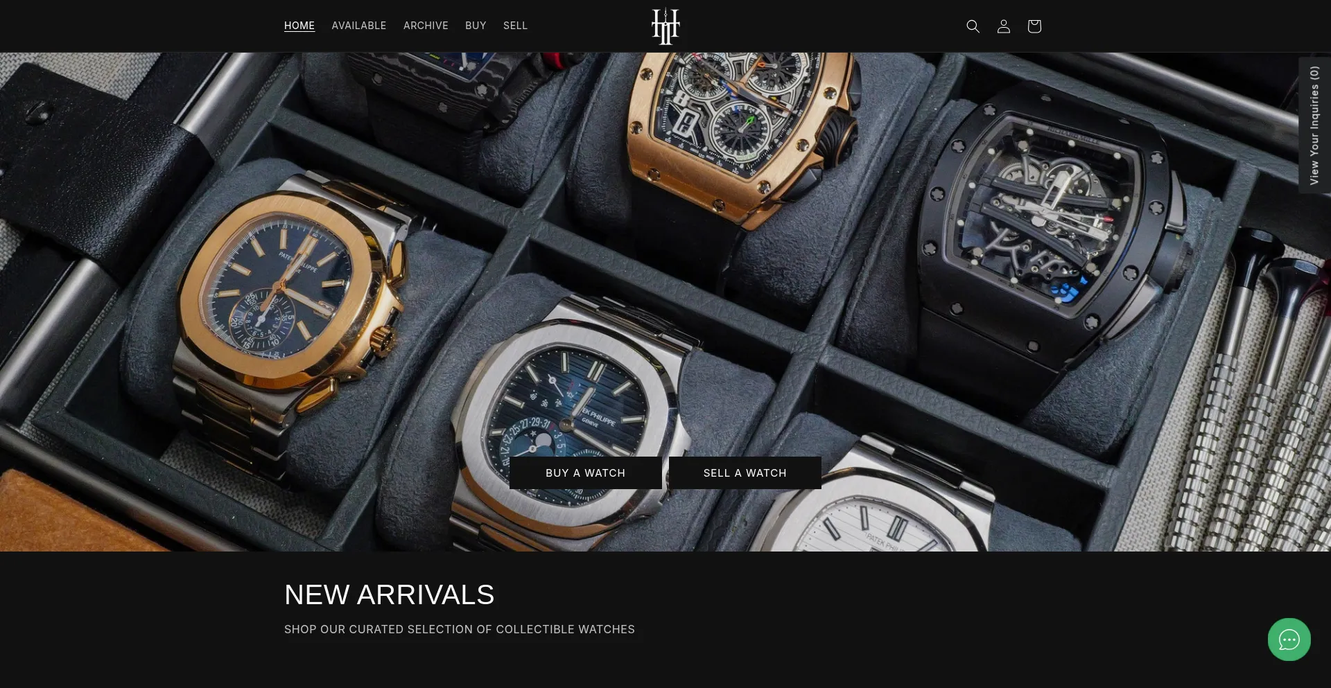 Website screenshot of Httwatches.com