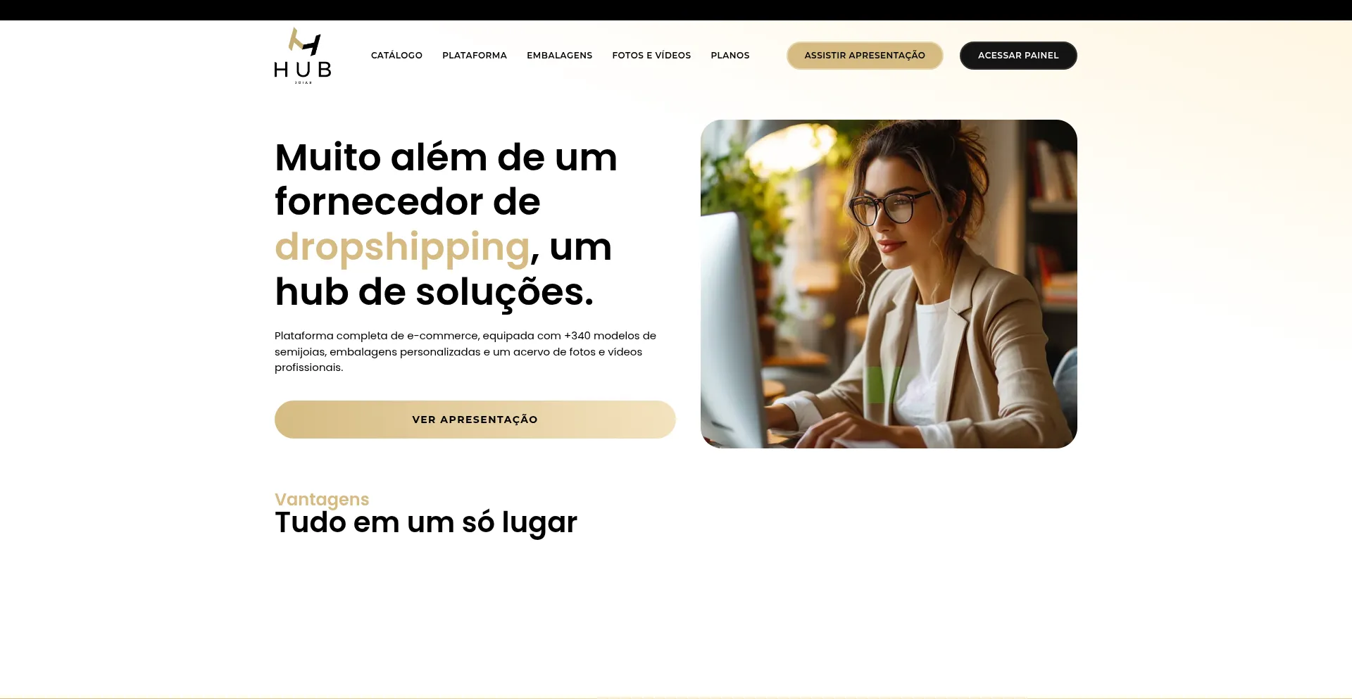 Website screenshot of Hubjoias.com.br
