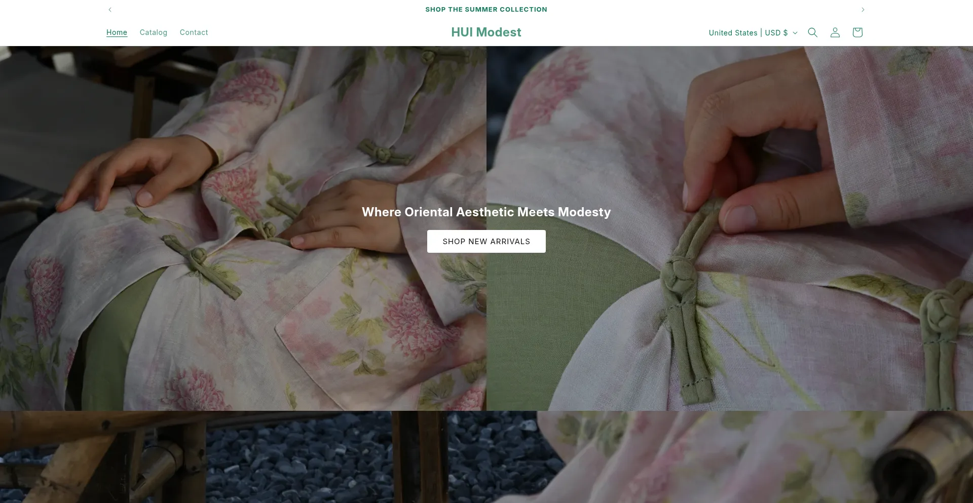 Website screenshot of Huimodest.com