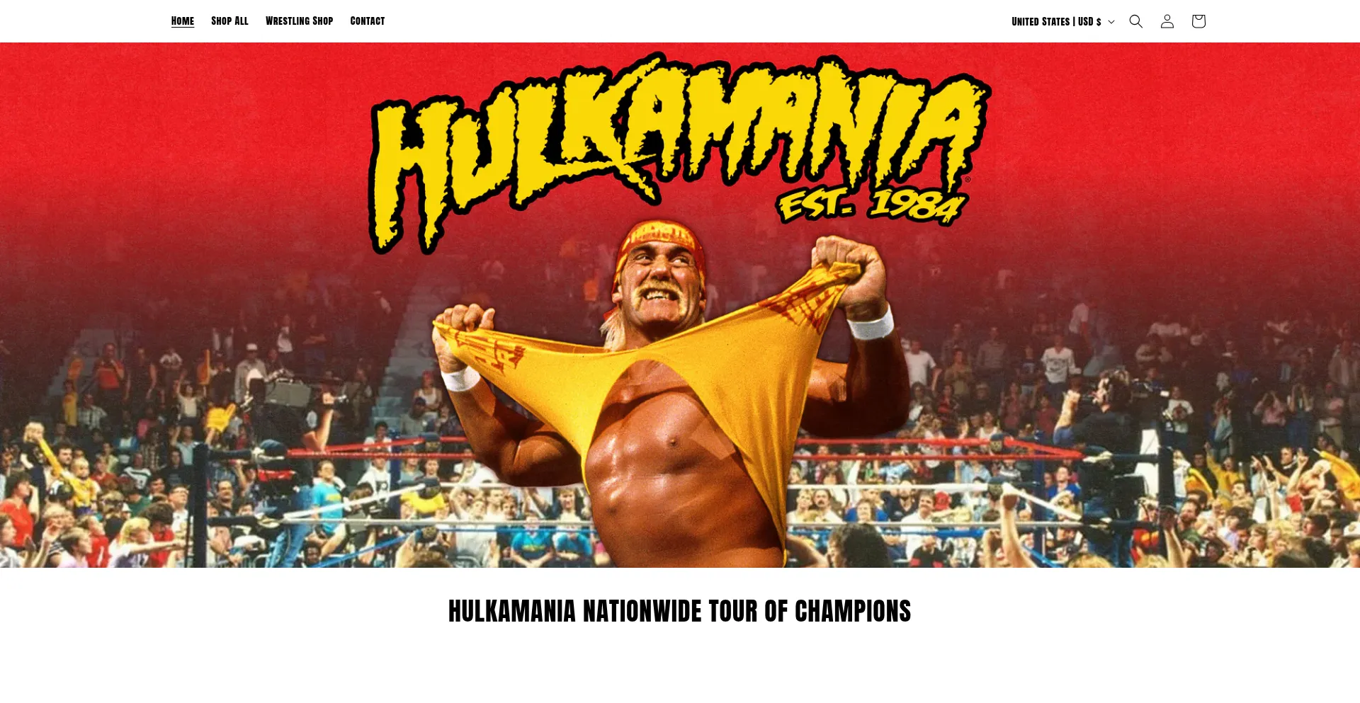 Website screenshot of Hulkamania.com