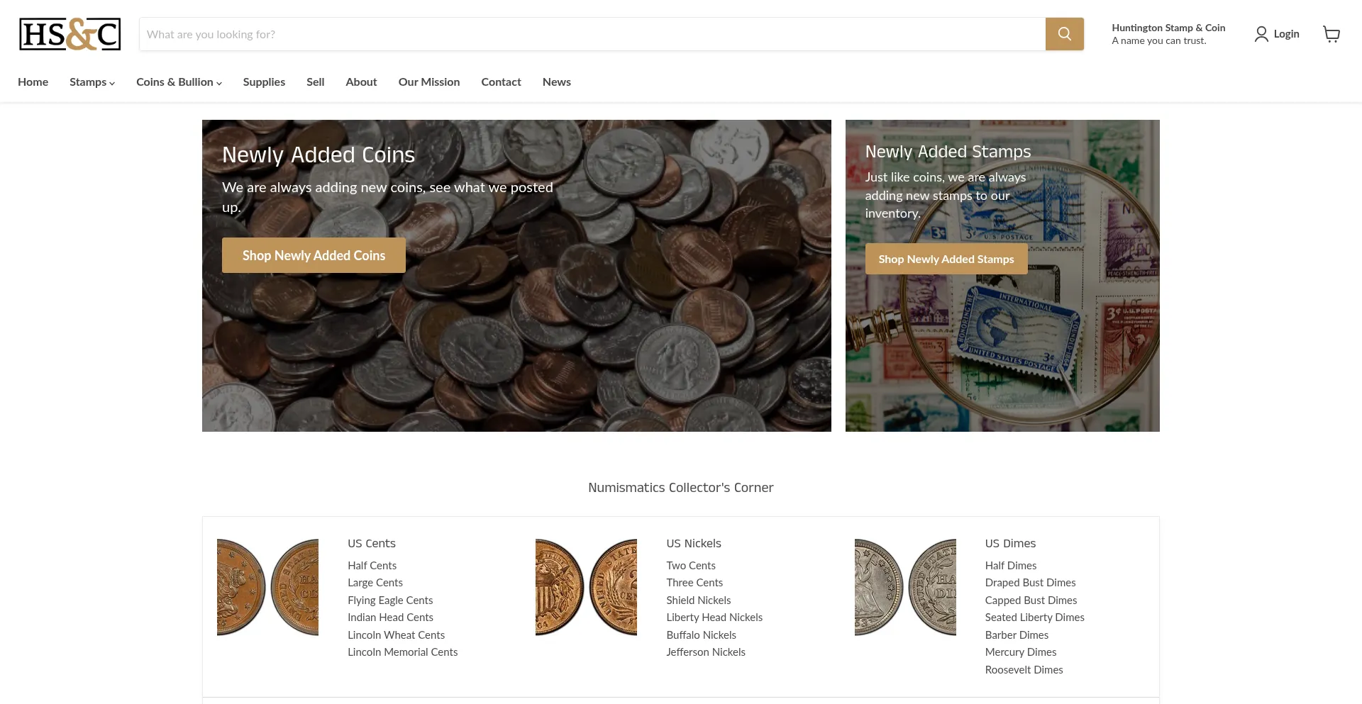 Huntingtonstampandcoinshop.com