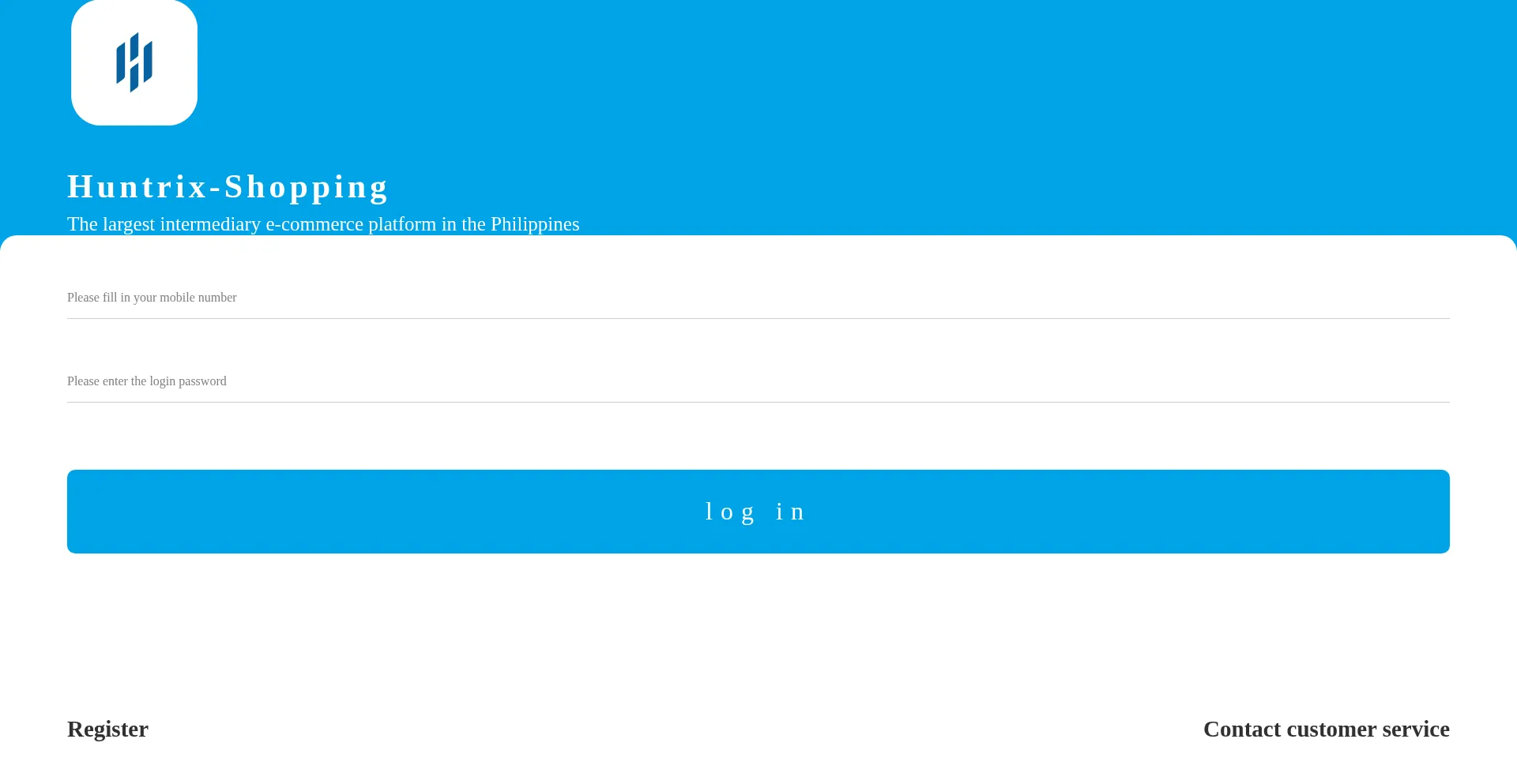 Website screenshot of Huntrix-shopping.com