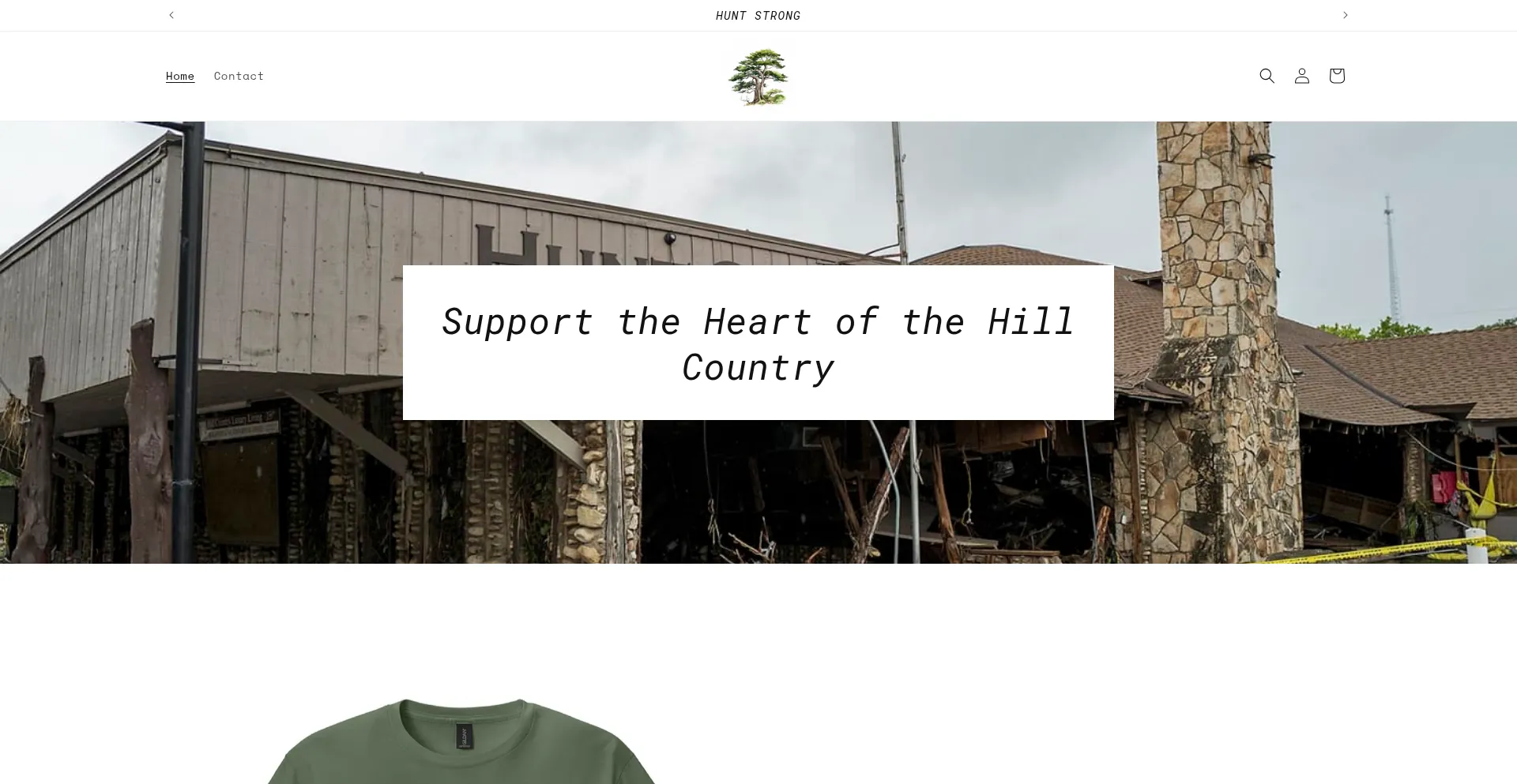 Website screenshot of Huntstrongtx.com