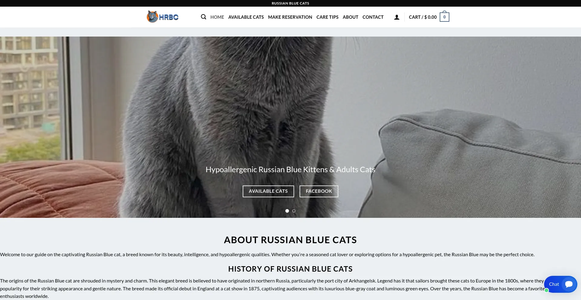 Hypoallergenicrussianblue.com