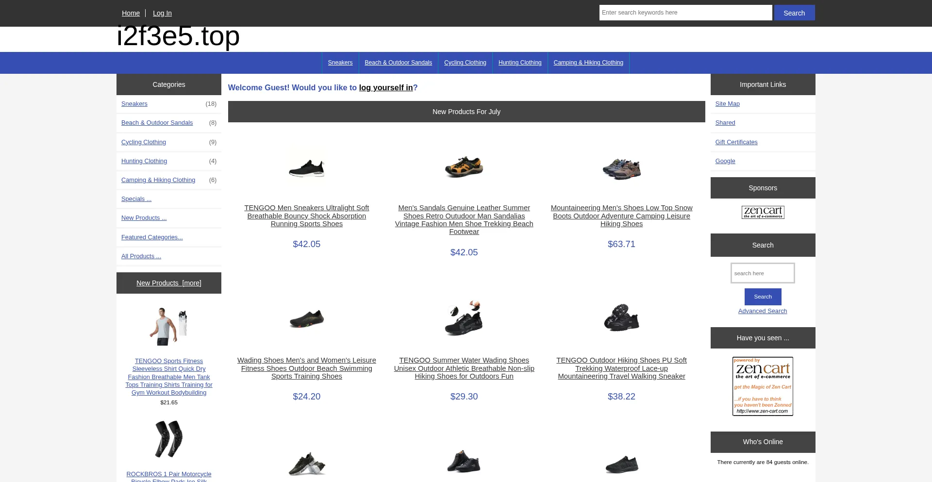 Website screenshot of I2f3e5.top