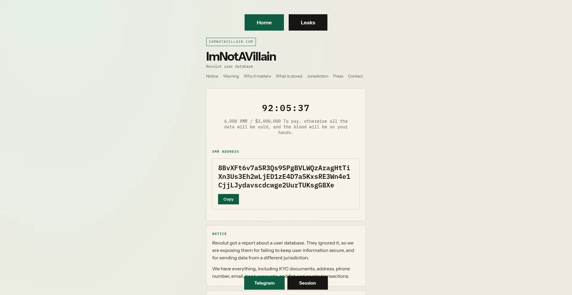 Iamnotavillain.com