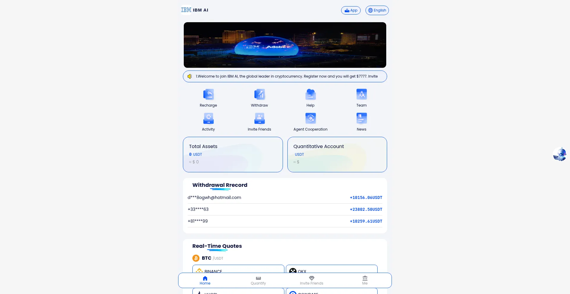 Website screenshot of Ibmai.vip
