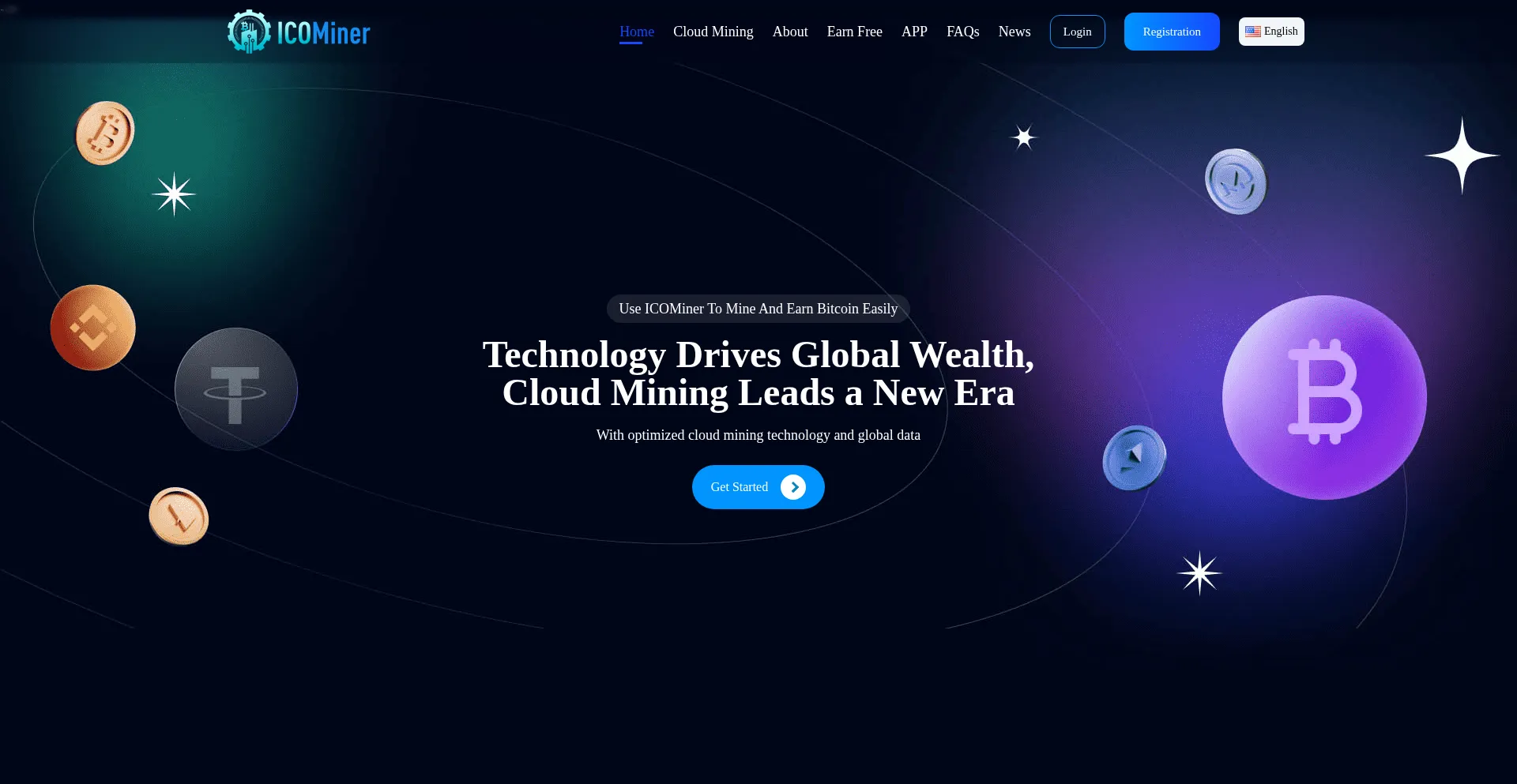 Website screenshot of Icominer.co