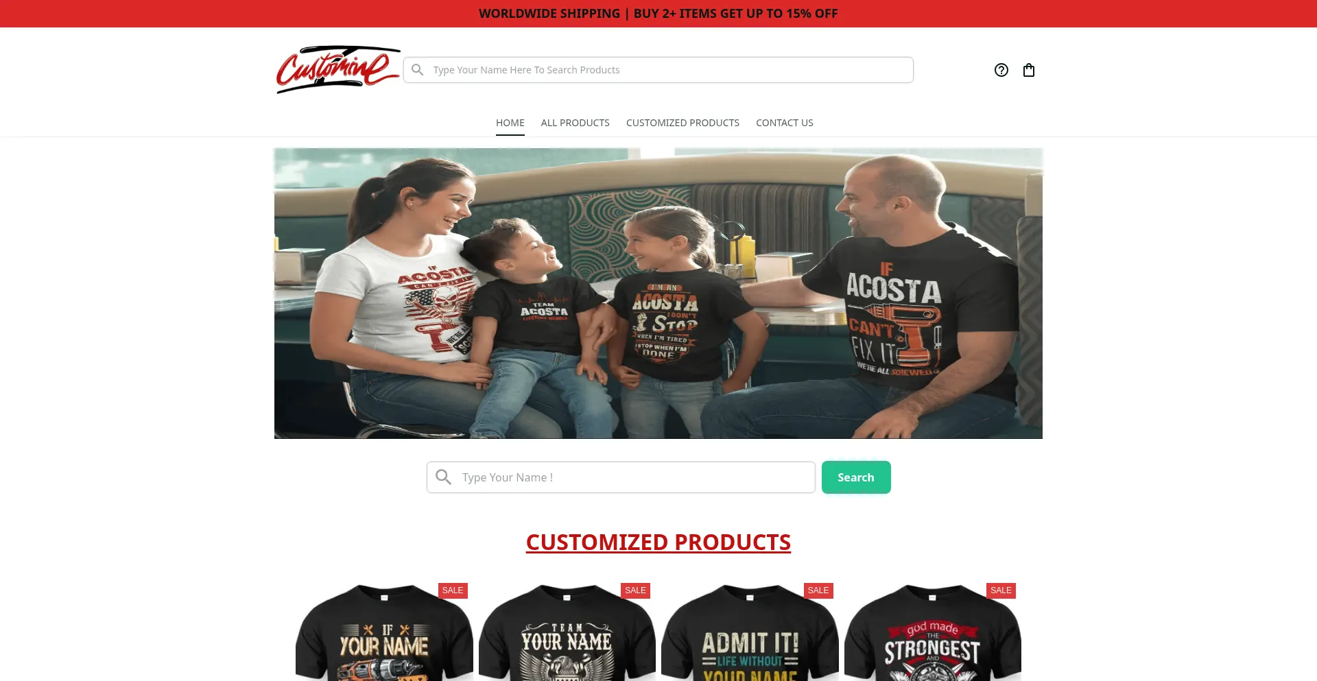 Website screenshot of Icustomine.com