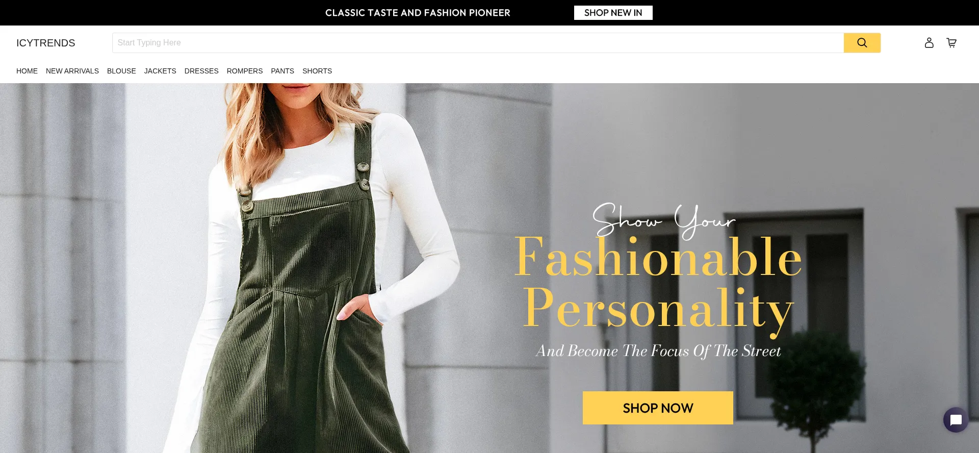 Website screenshot of Icytrends.com