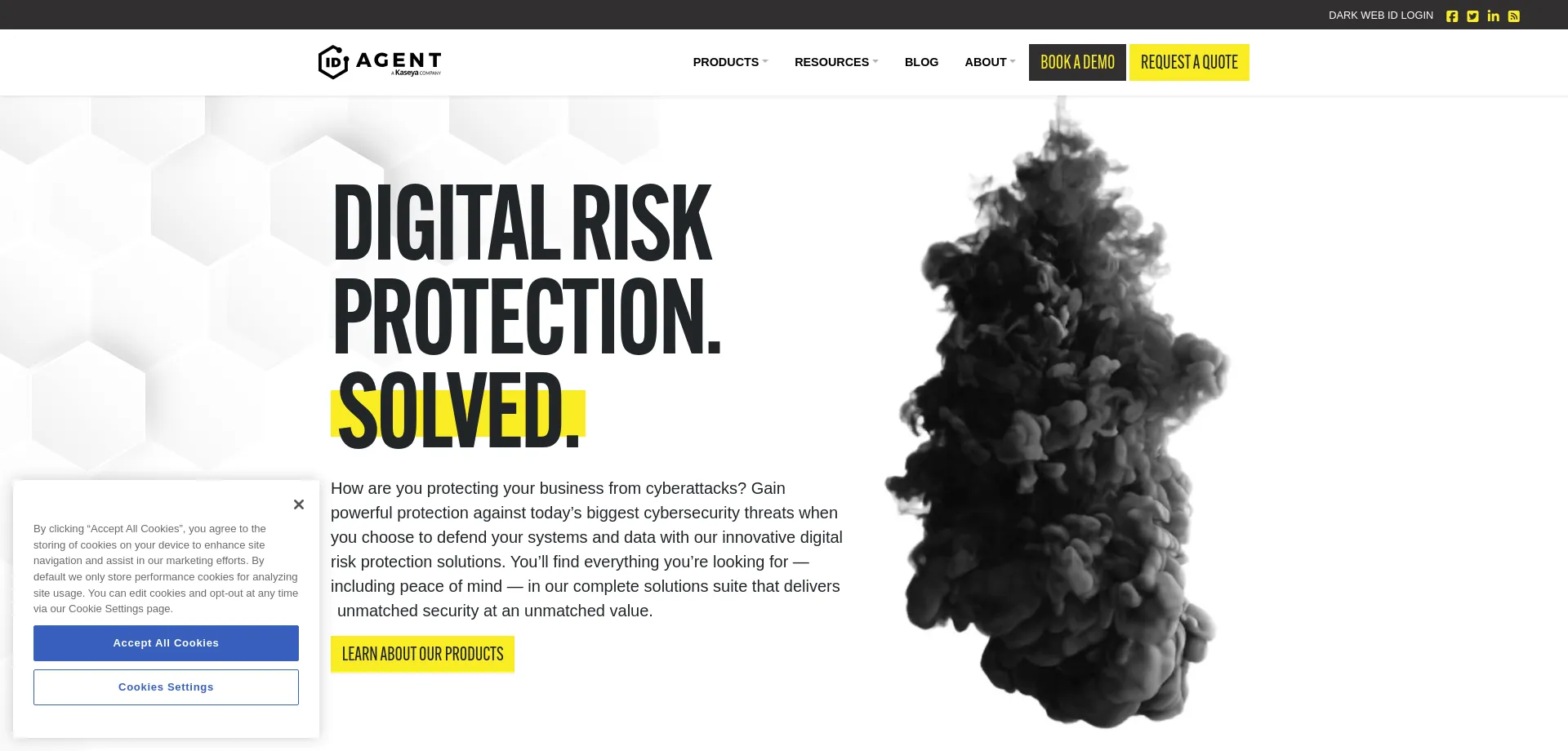 Website screenshot of Idagent.com