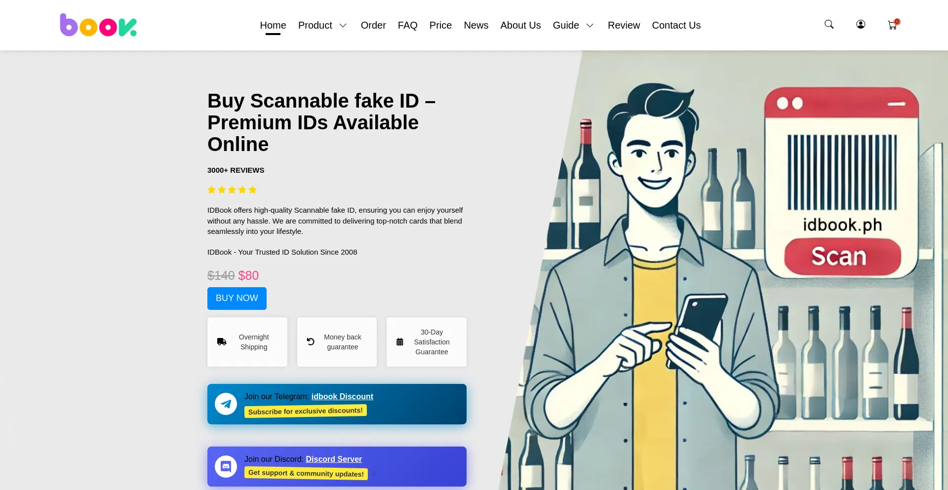 Website screenshot of Idbook.ph