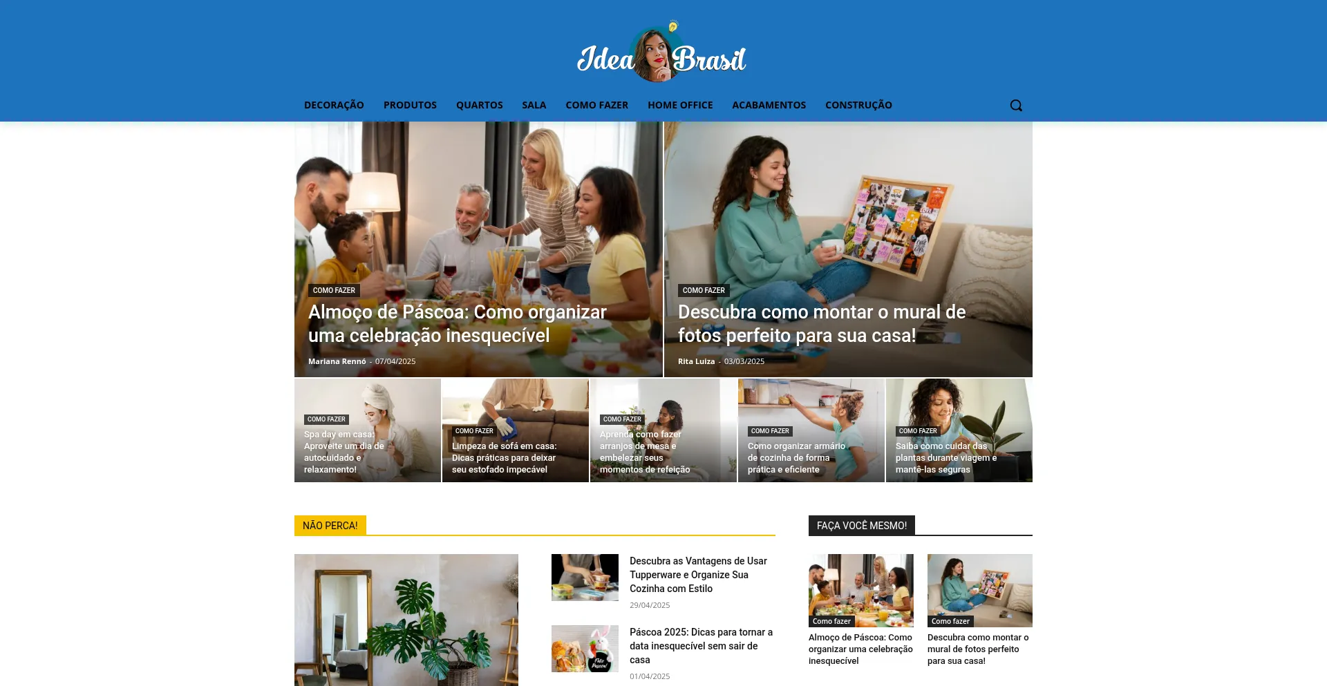 Website screenshot of Ideabrasil.com.br