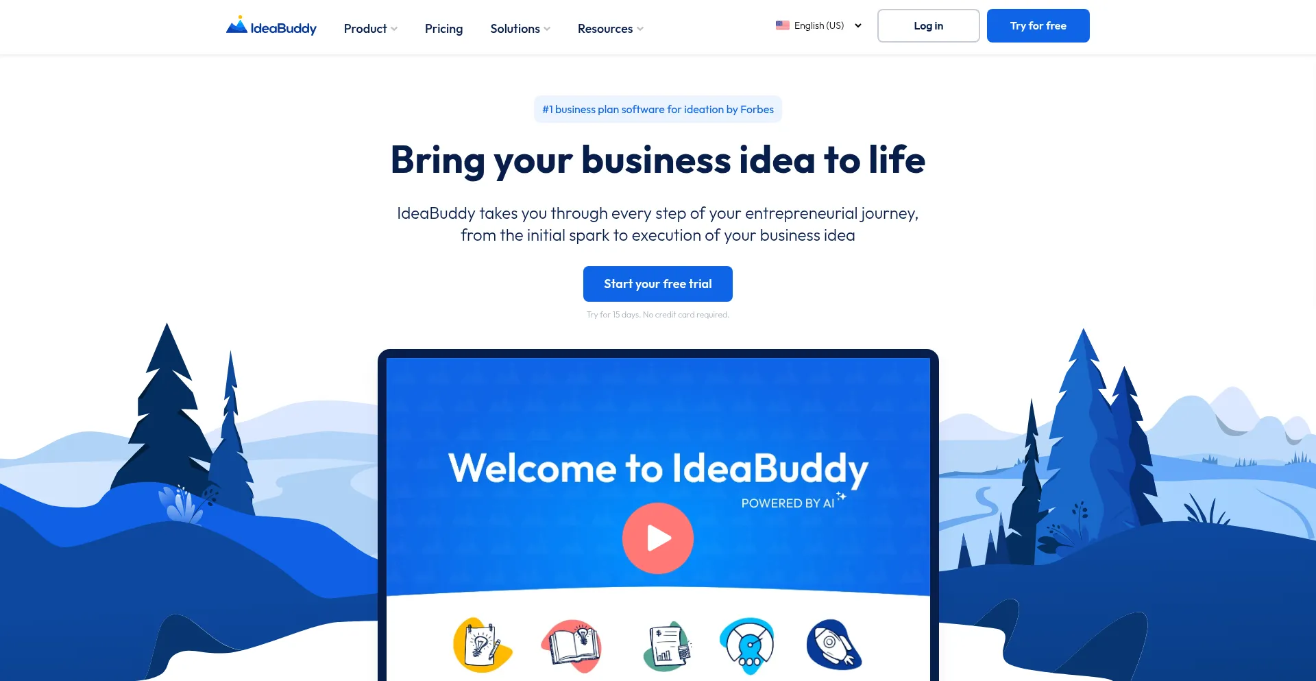 Website screenshot of Ideabuddy.com