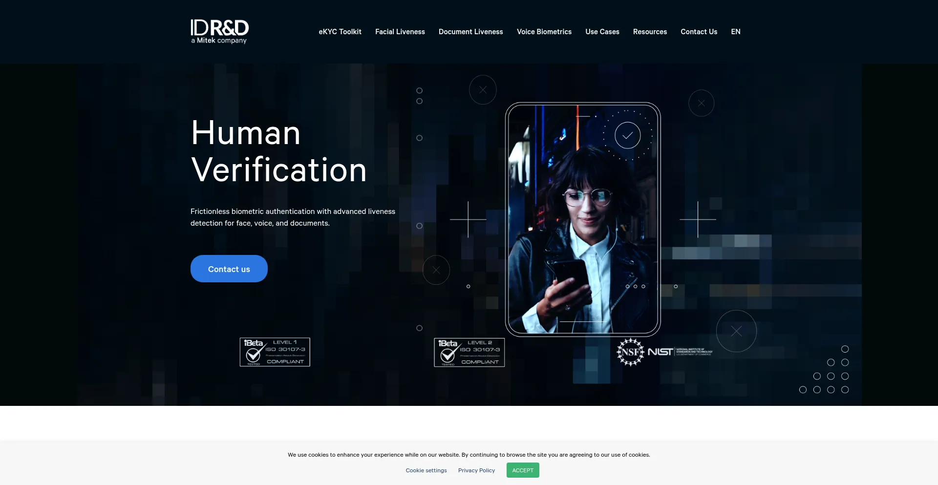 Website screenshot of Idrnd.net