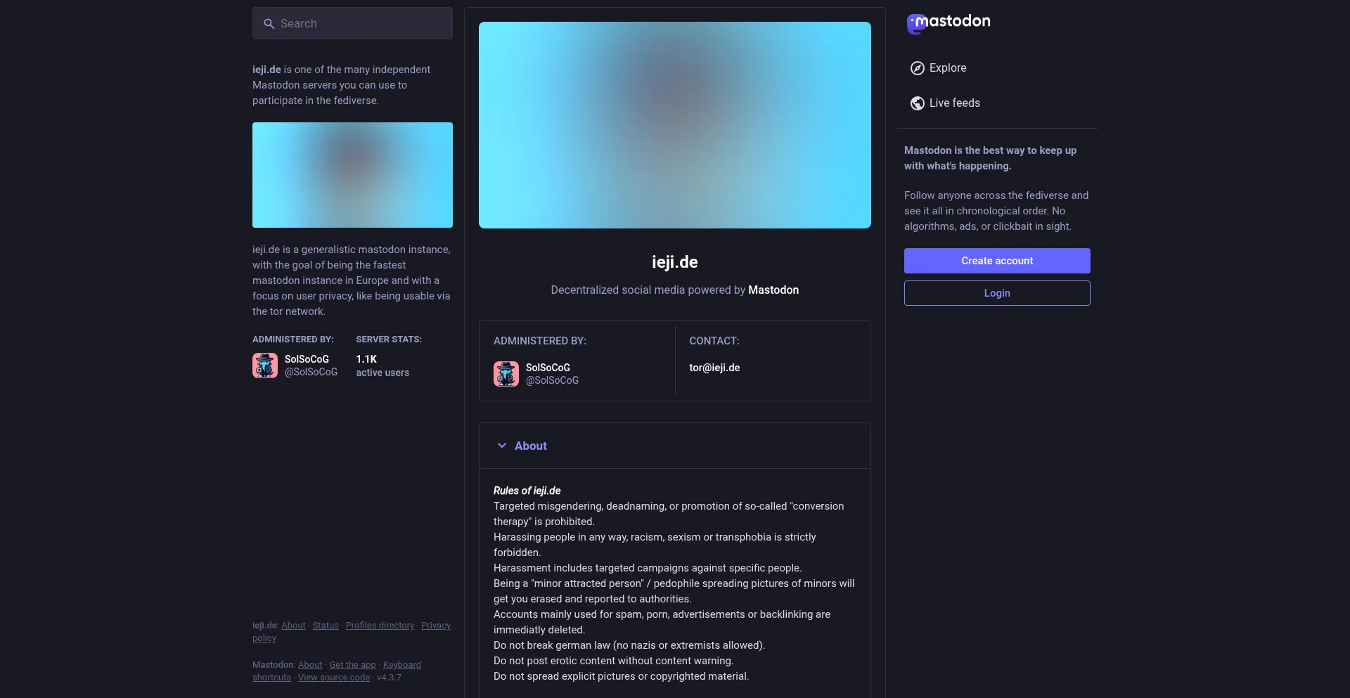 Website screenshot of Ieji.de