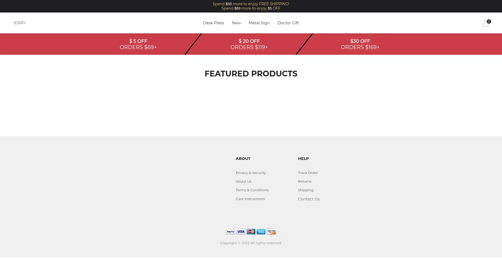 Website screenshot of Ierry.com
