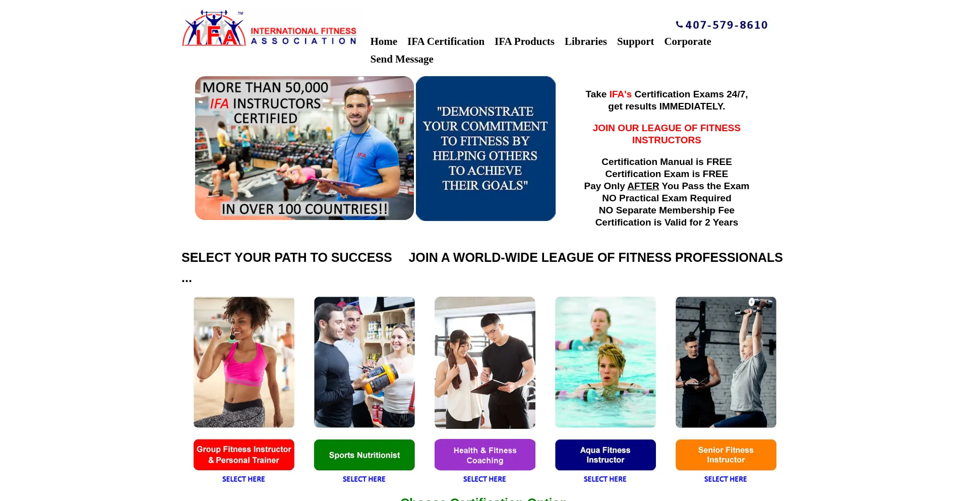 Ifafitness.com Screenshot