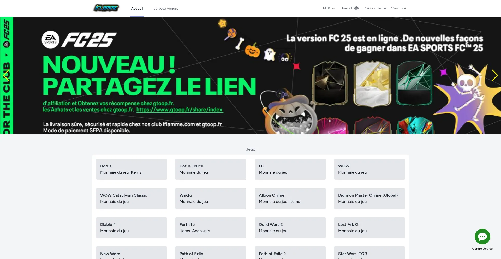 Website screenshot of Iflamme.com