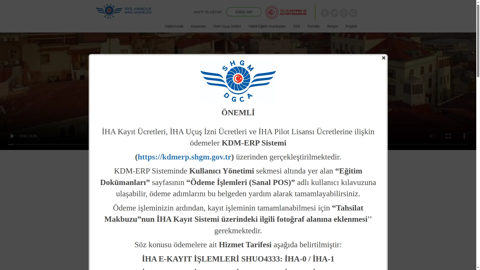 Iha.shgm.gov.tr