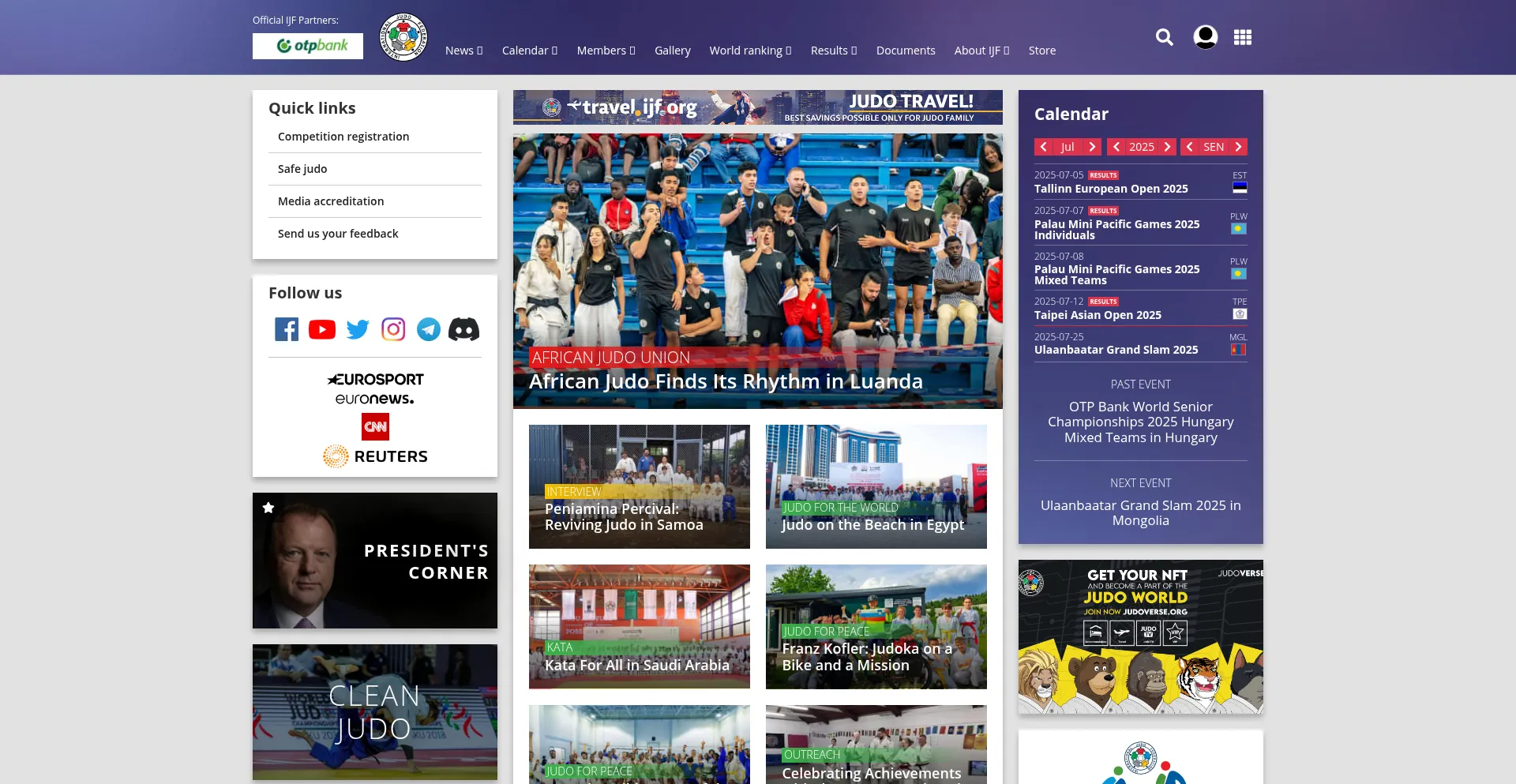 Website screenshot of Ijf.org