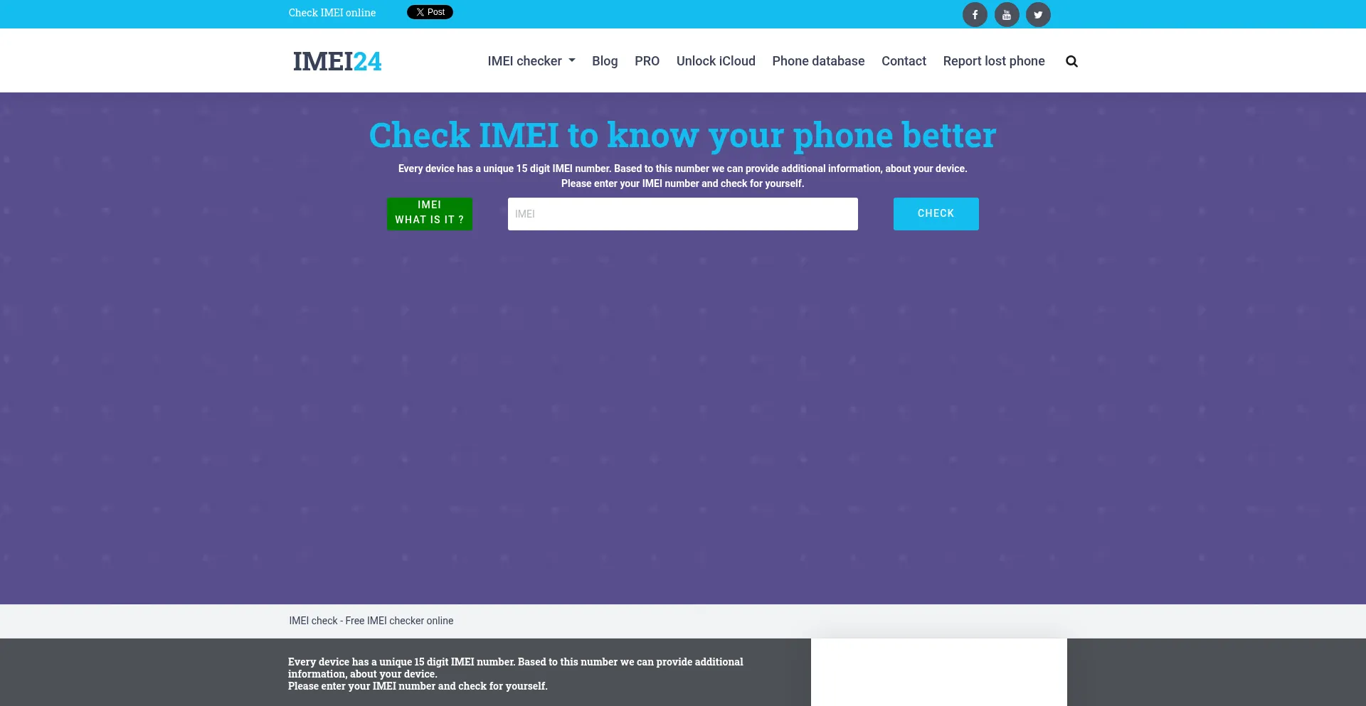 Imei24.com Screenshot