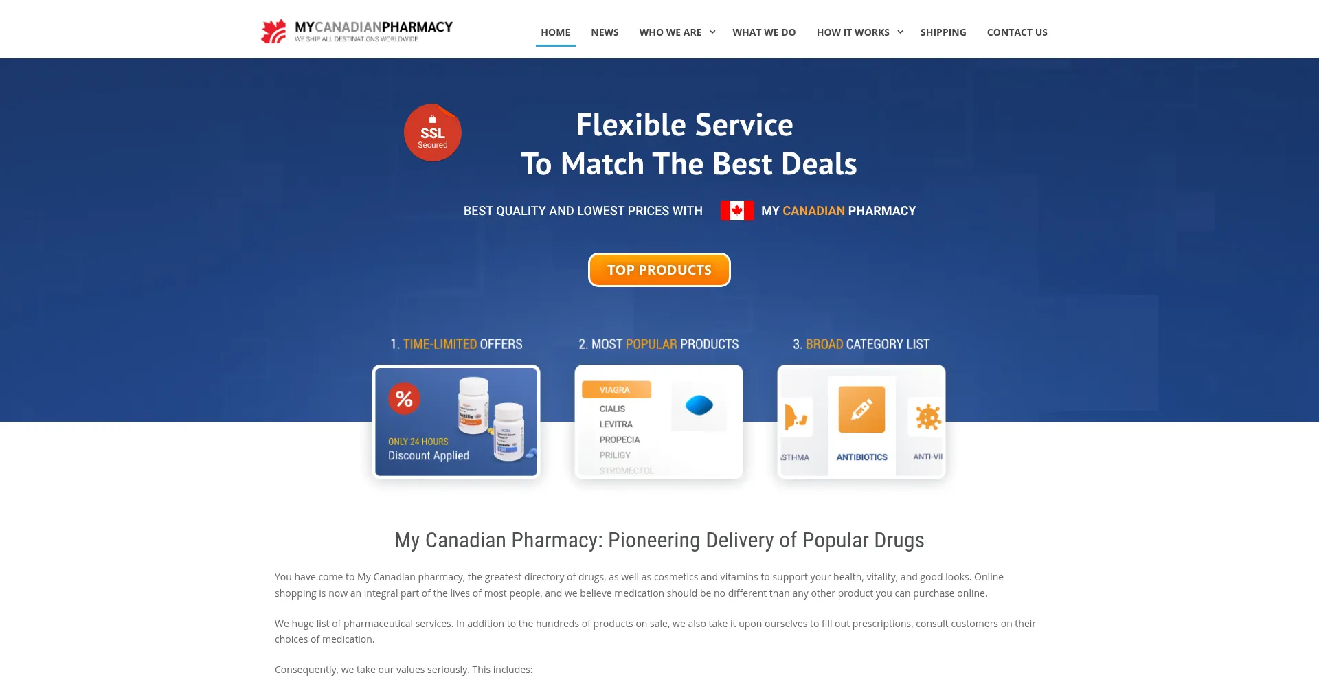 Website screenshot of Immunepharma.com