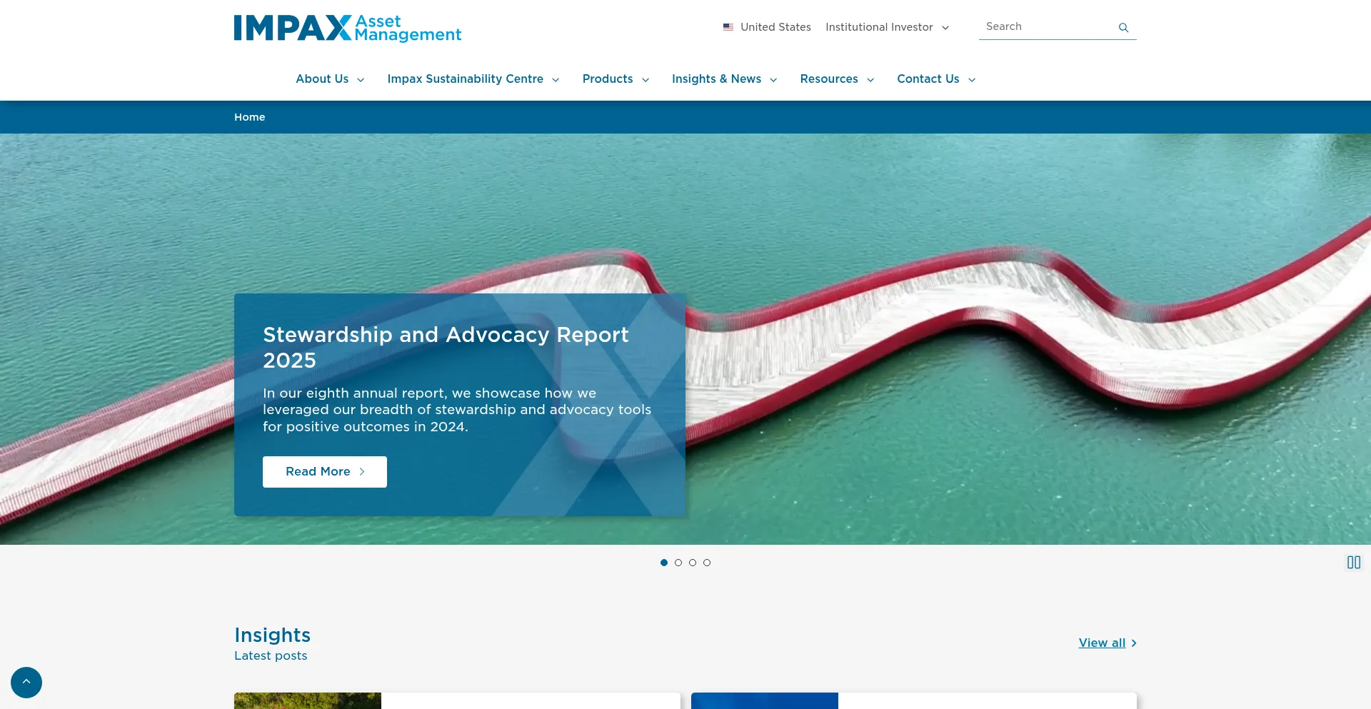 Website screenshot of Impax.com