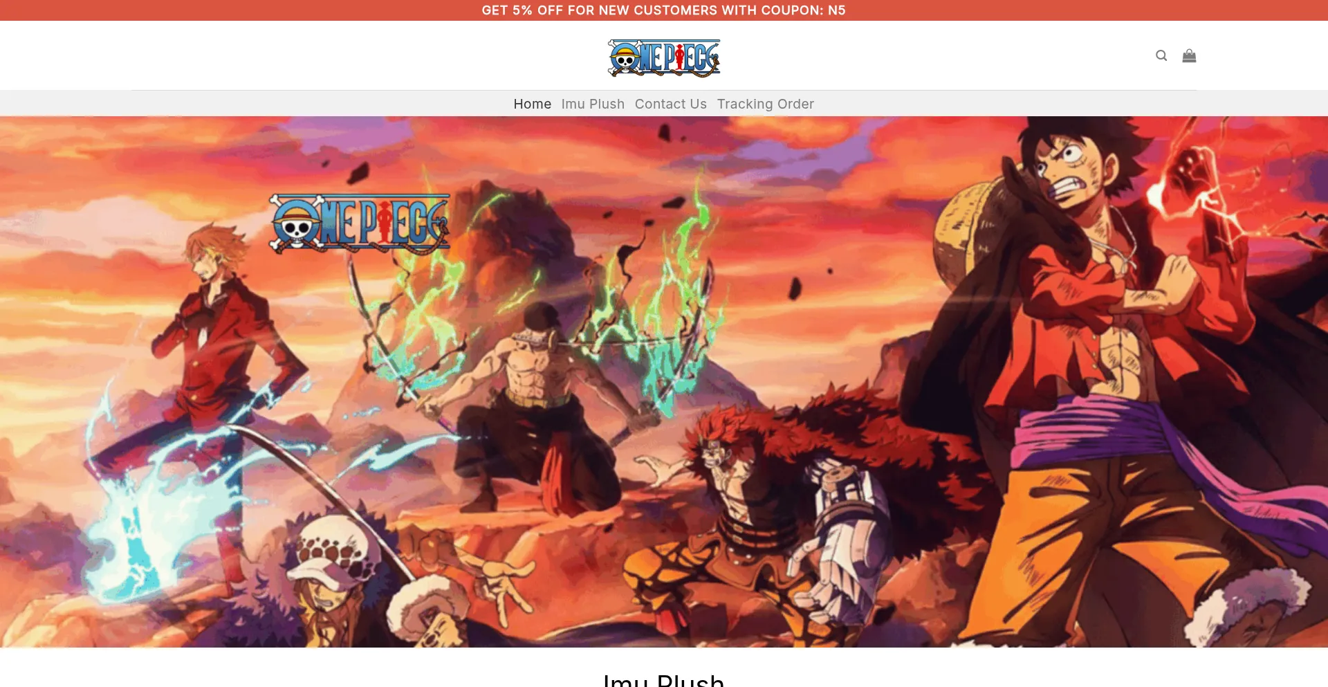 Website screenshot of Imu-plush.com