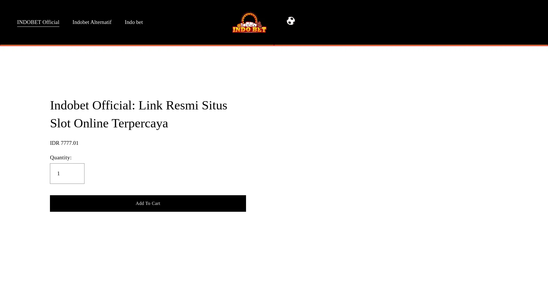 Website screenshot of Indobetofficial.com