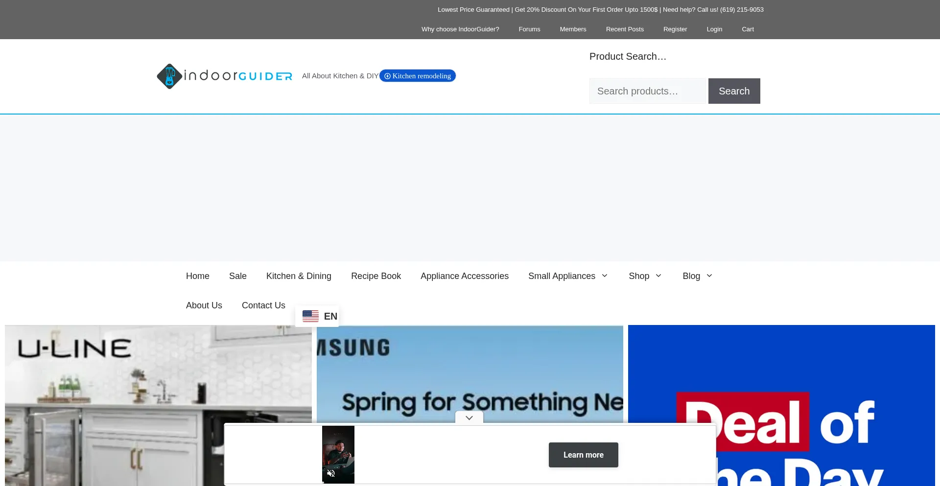 Website screenshot of Indoorguider.com