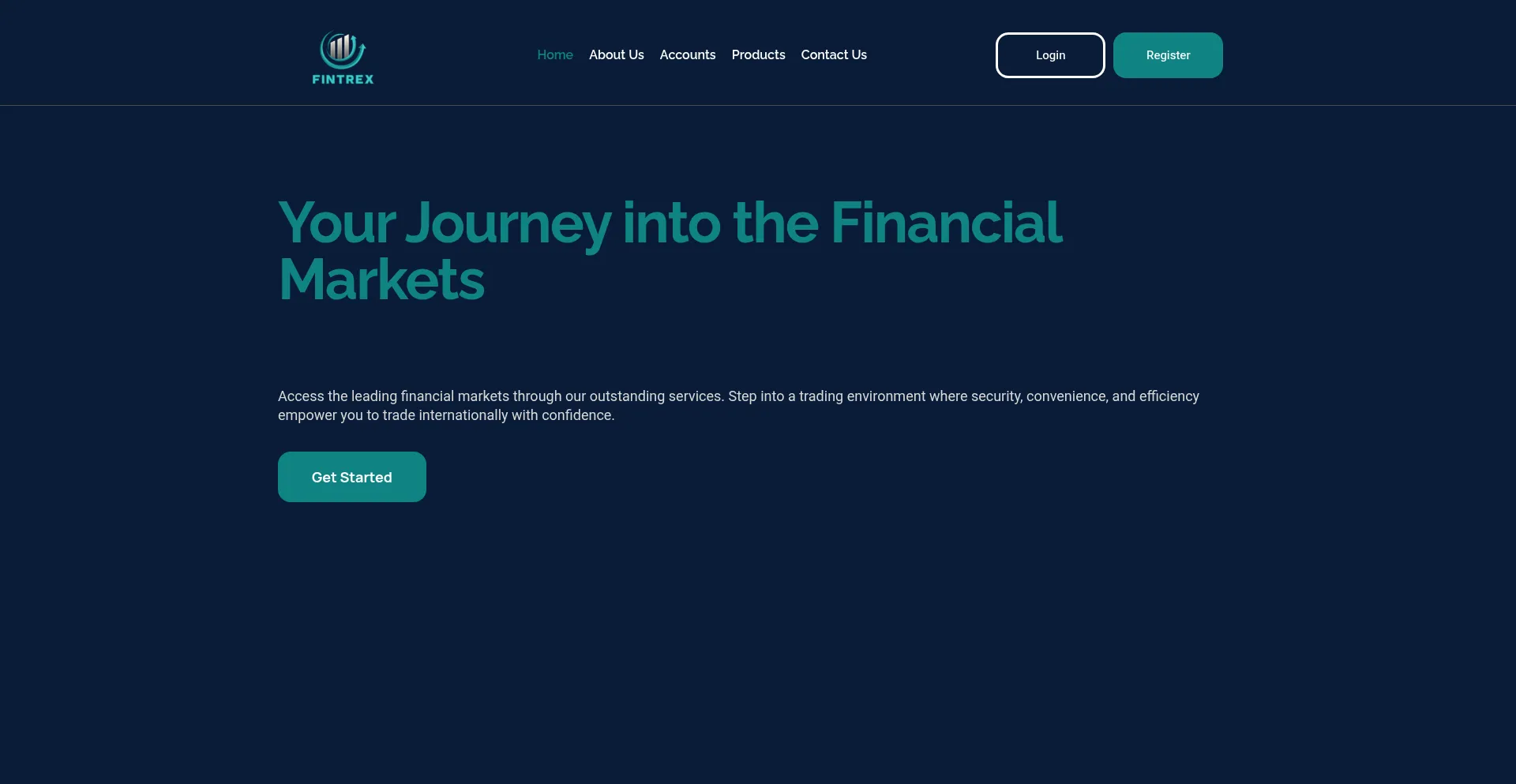 Website screenshot of Infintrex.com