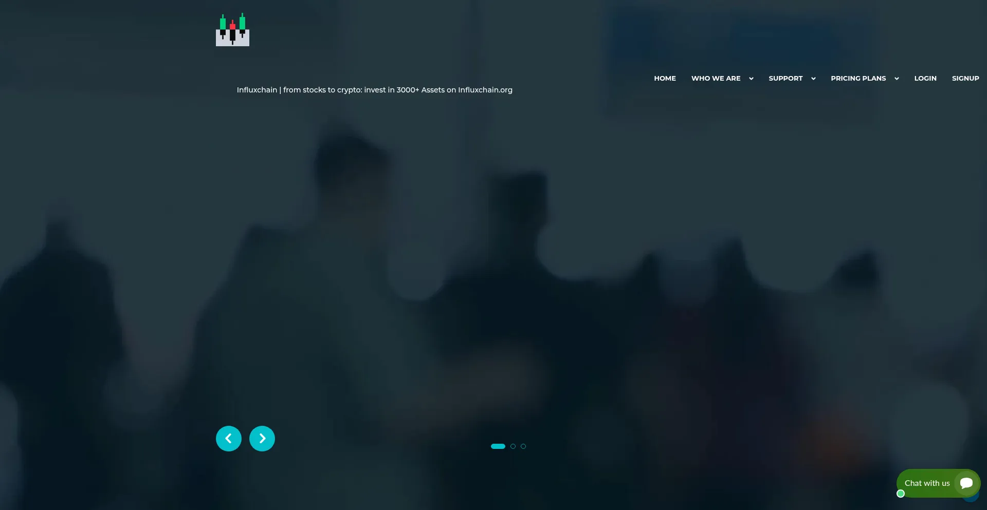 Website screenshot of Influxchain.com
