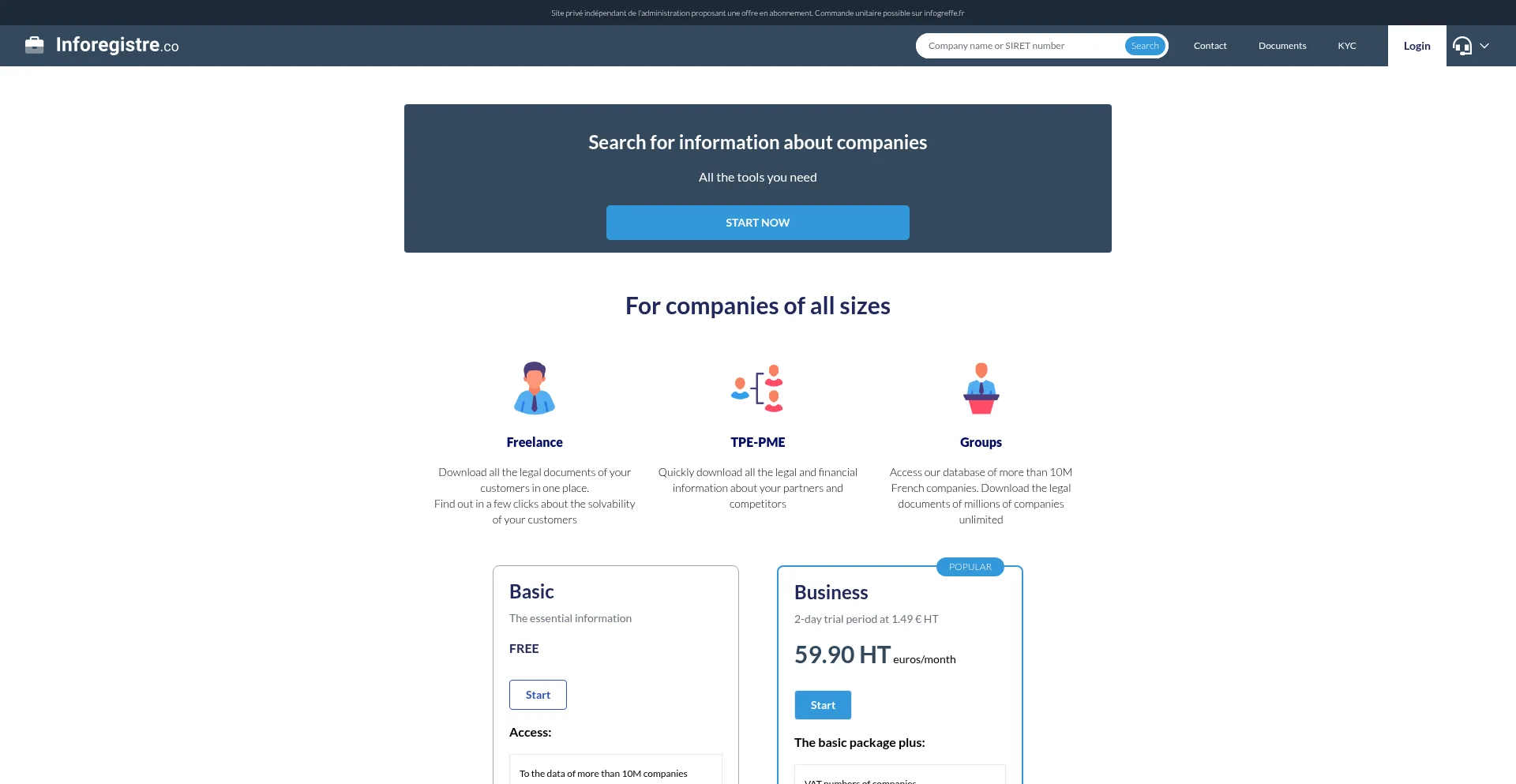Inforegistre.co Screenshot