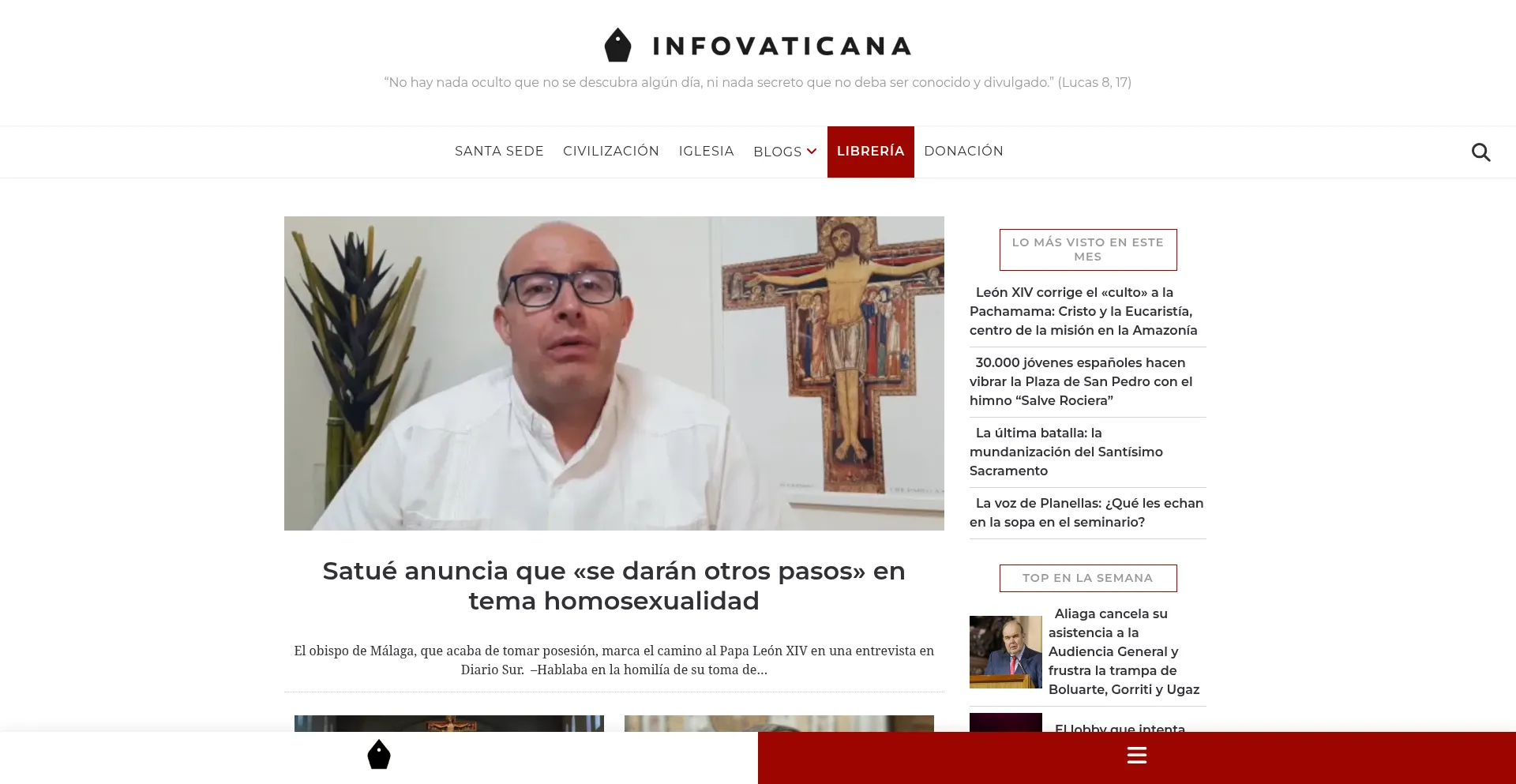 Infovaticana.com Screenshot
