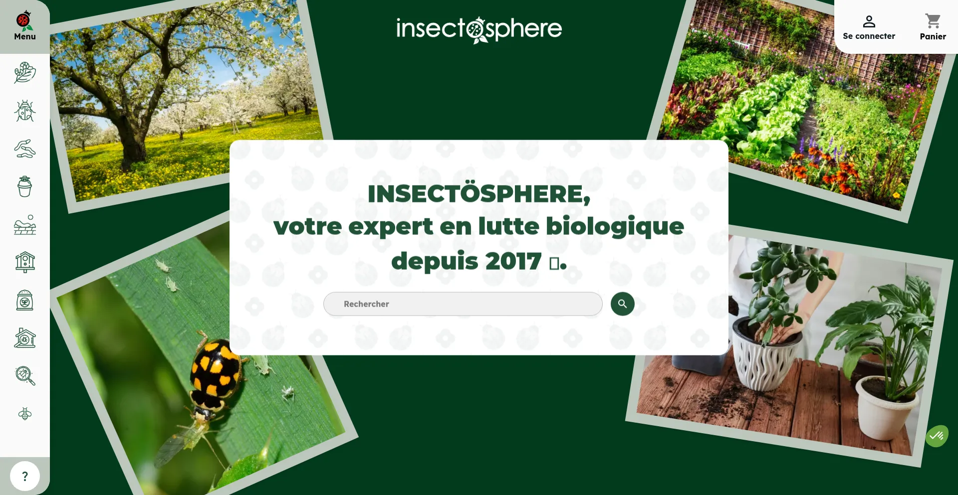 Website screenshot of Insectosphere.fr