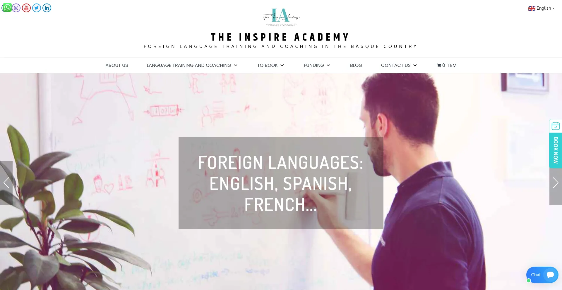 Website screenshot of Inspireacademy.fr