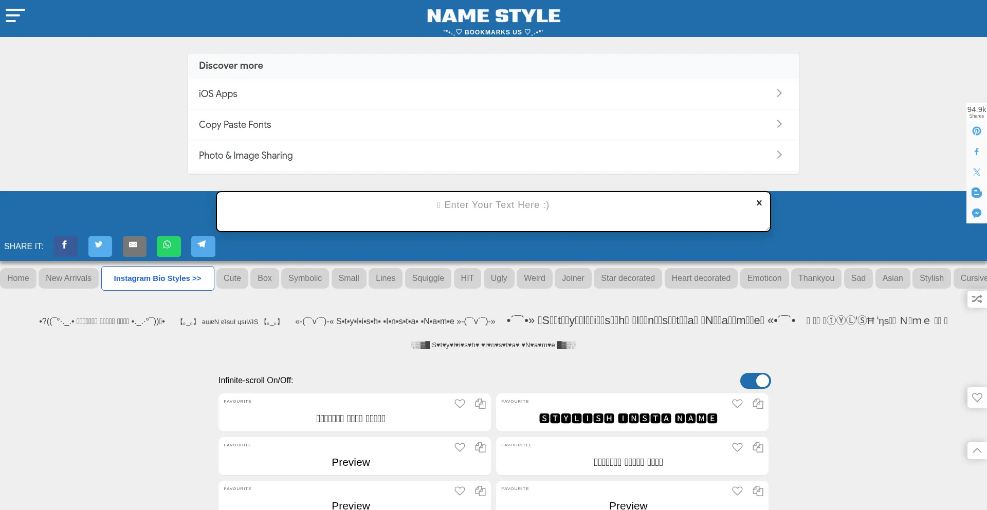 Instanamestyle.com