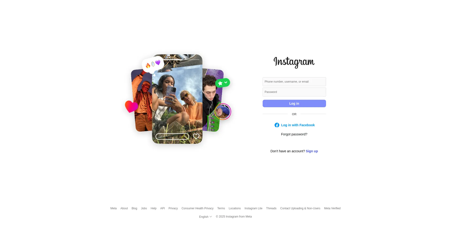 Website screenshot of Instangram.com