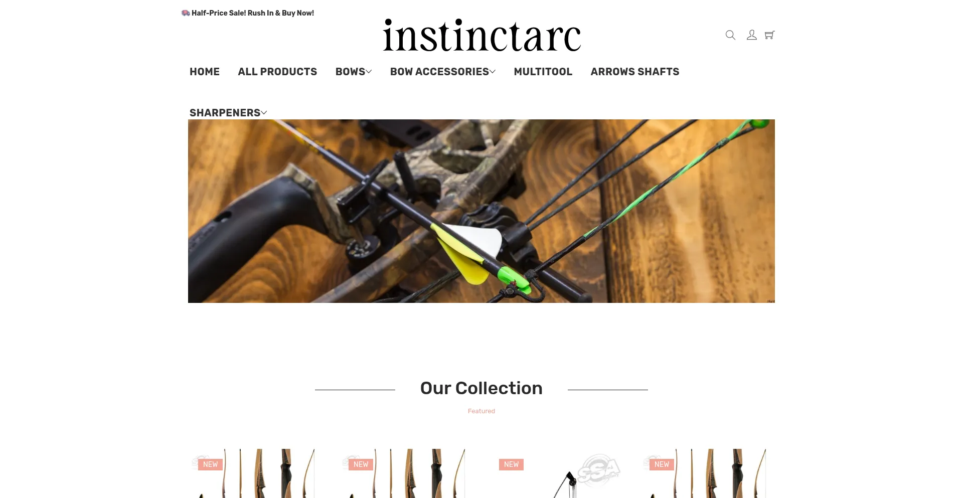 Website screenshot of Instinctarc.com