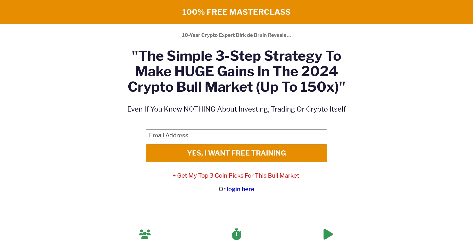Website screenshot of Intelligentcryptocurrencyexclusive.com