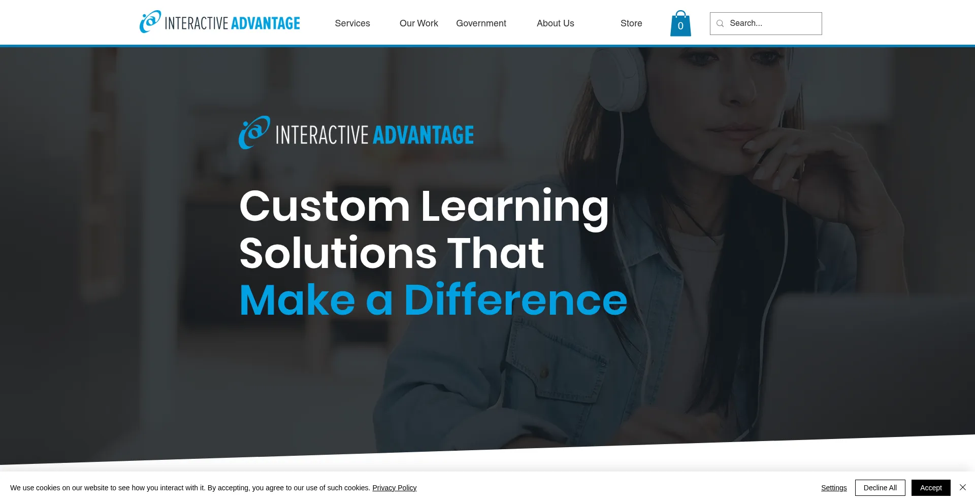 Website screenshot of Interactiveadvantage.com